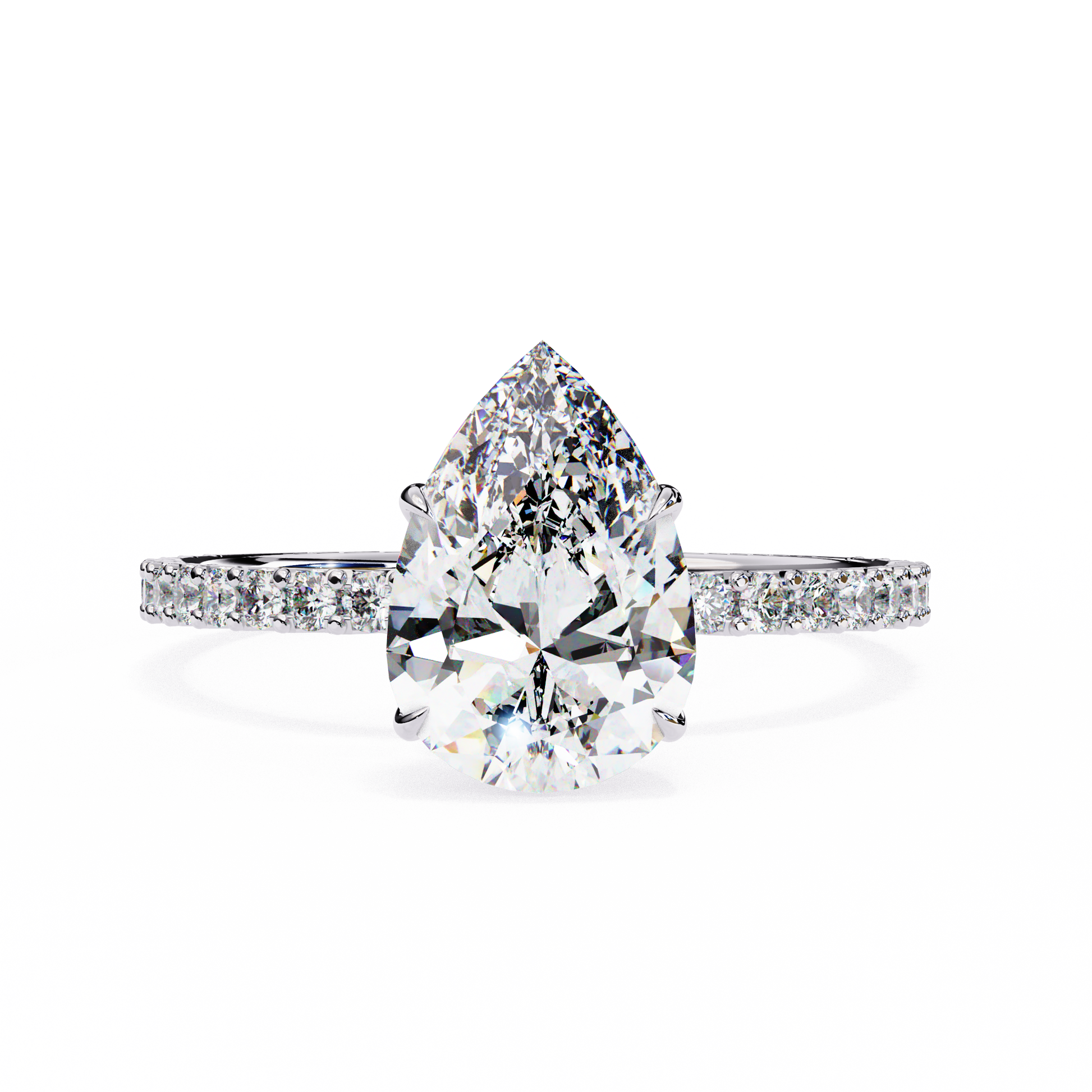 1.25  CT Pear Cut Diamond Wedding Rings - Ulight Jewels