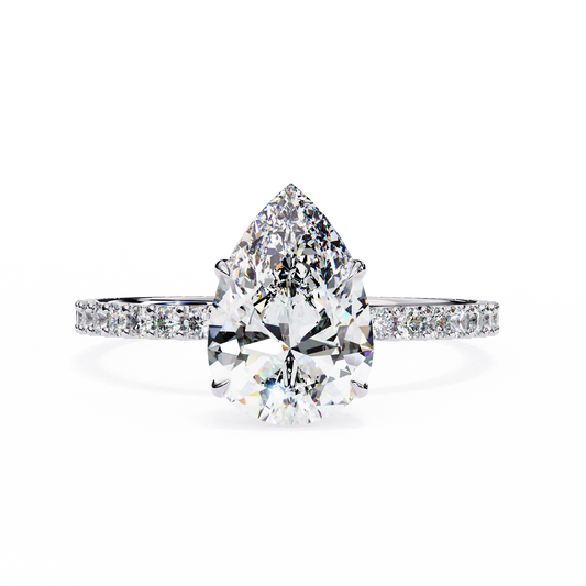 1.25  CT Pear Cut Diamond Wedding Rings - Ulight Jewels