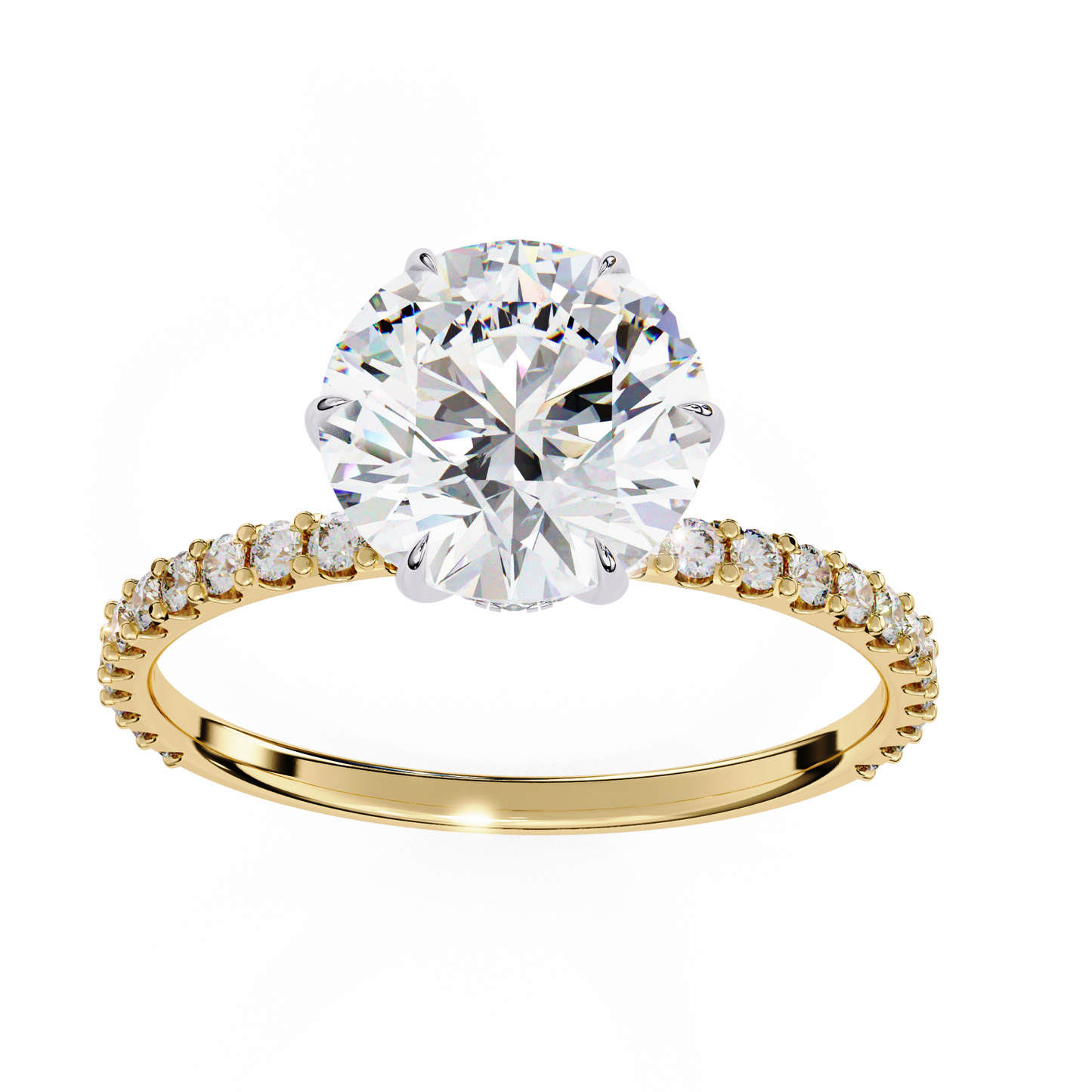 2.00  CT Round Cut Diamond Wedding Rings