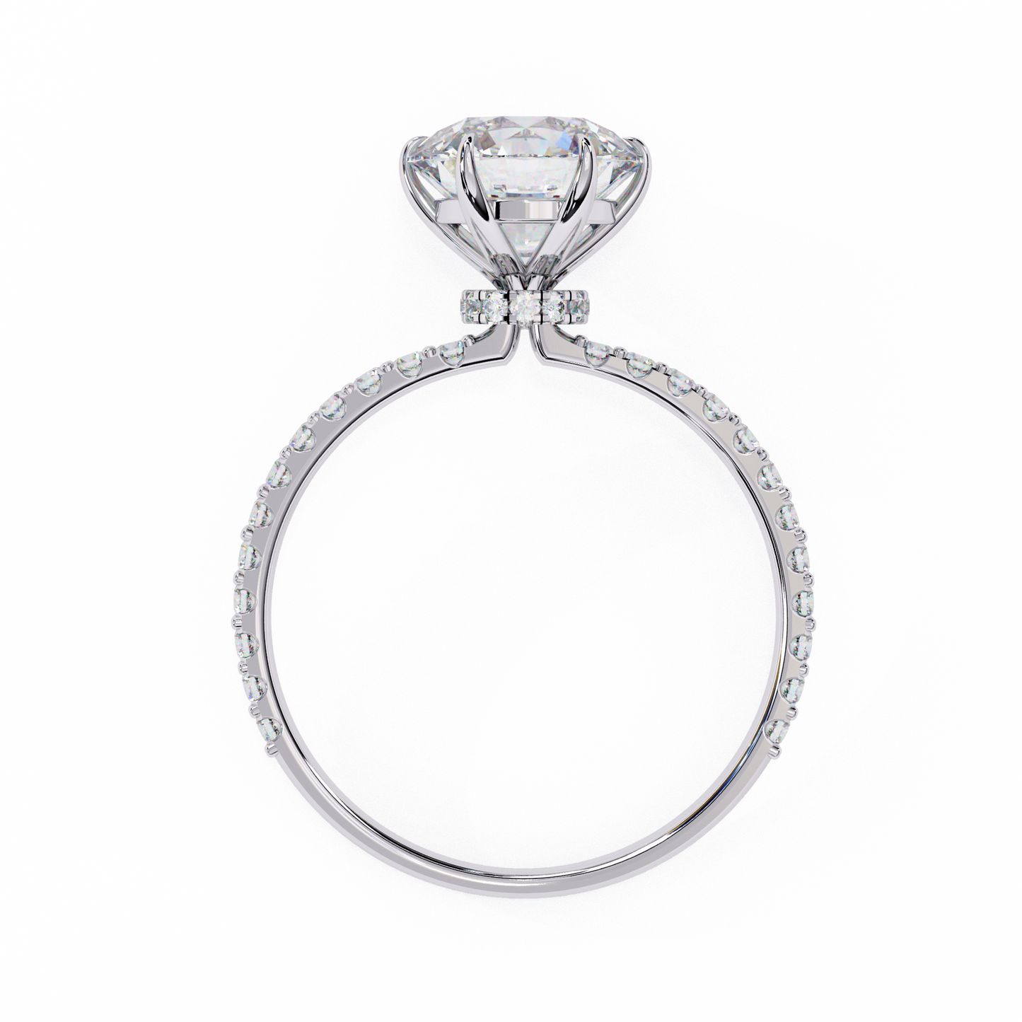 2.00  CT Round Cut Diamond Wedding Rings