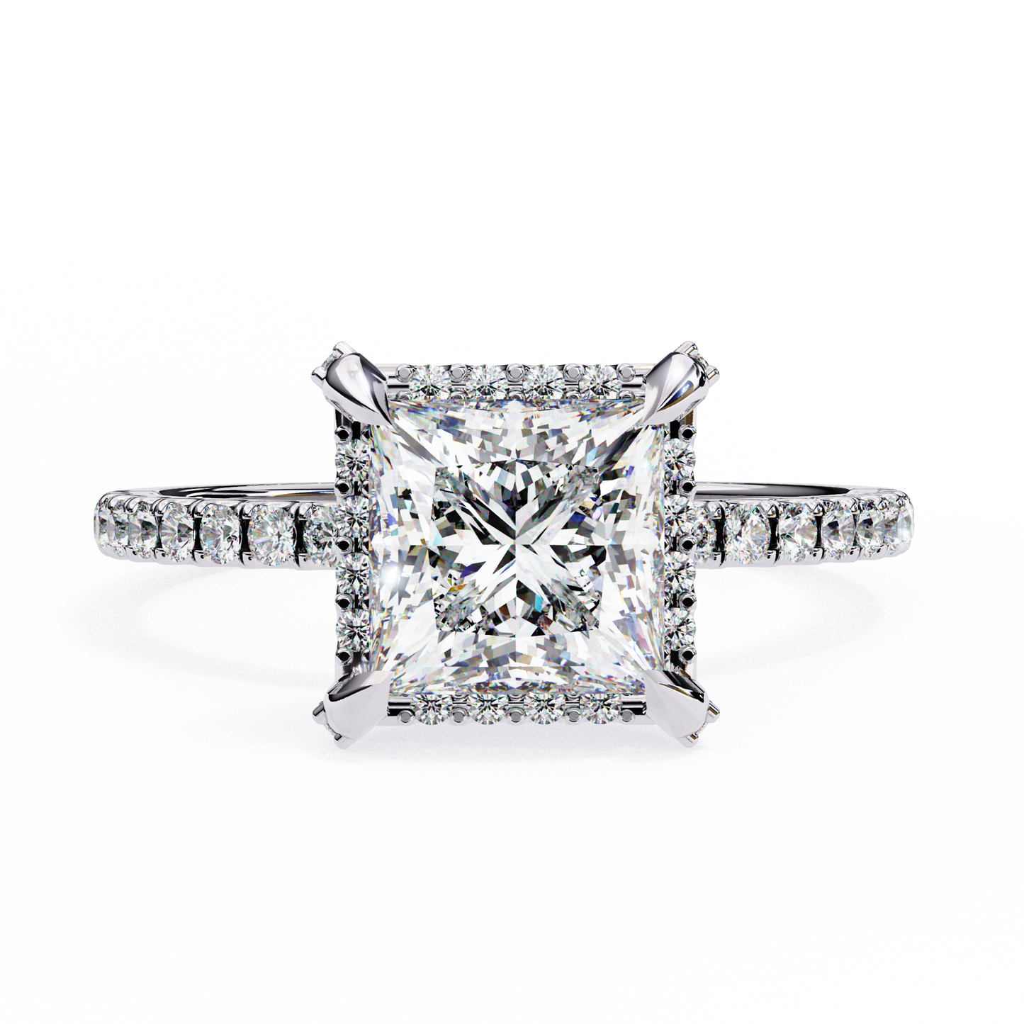 2.00 CT  Princess Cut Diamond Engagement Ring - Ulight Jewels