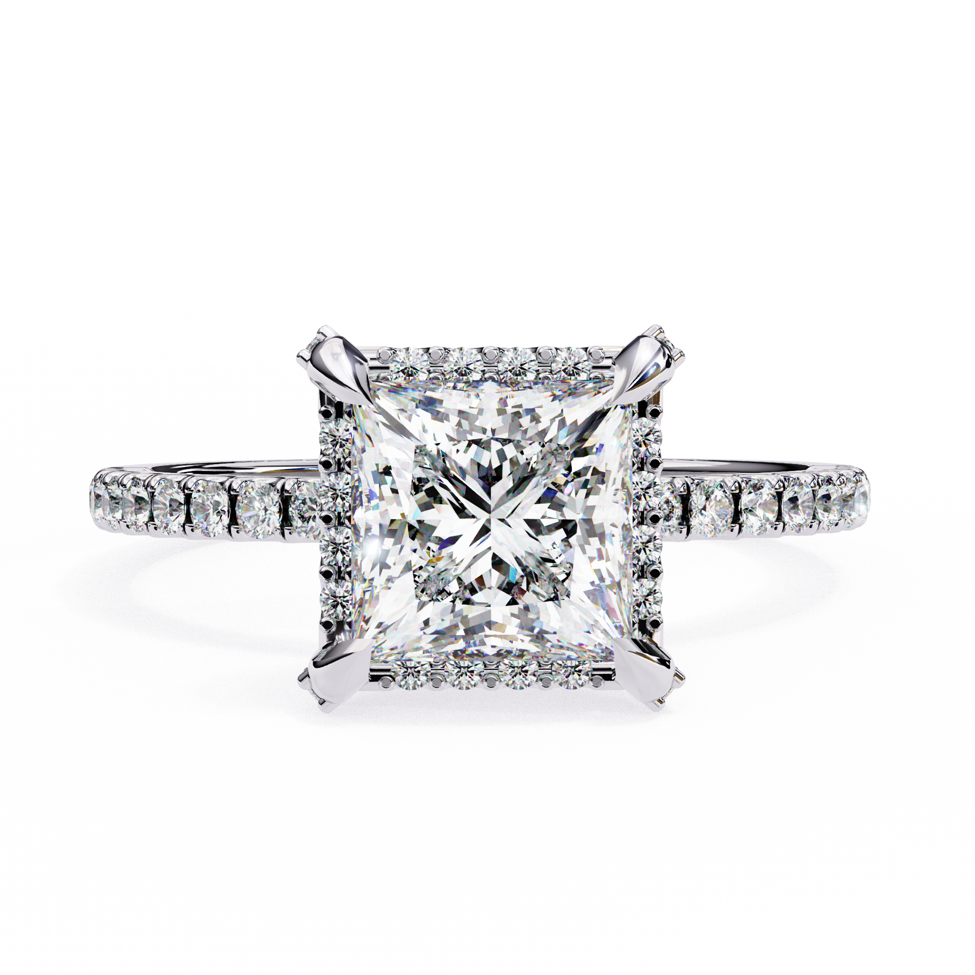 2.00 CT  Princess Cut Diamond Engagement Ring - Ulight Jewels