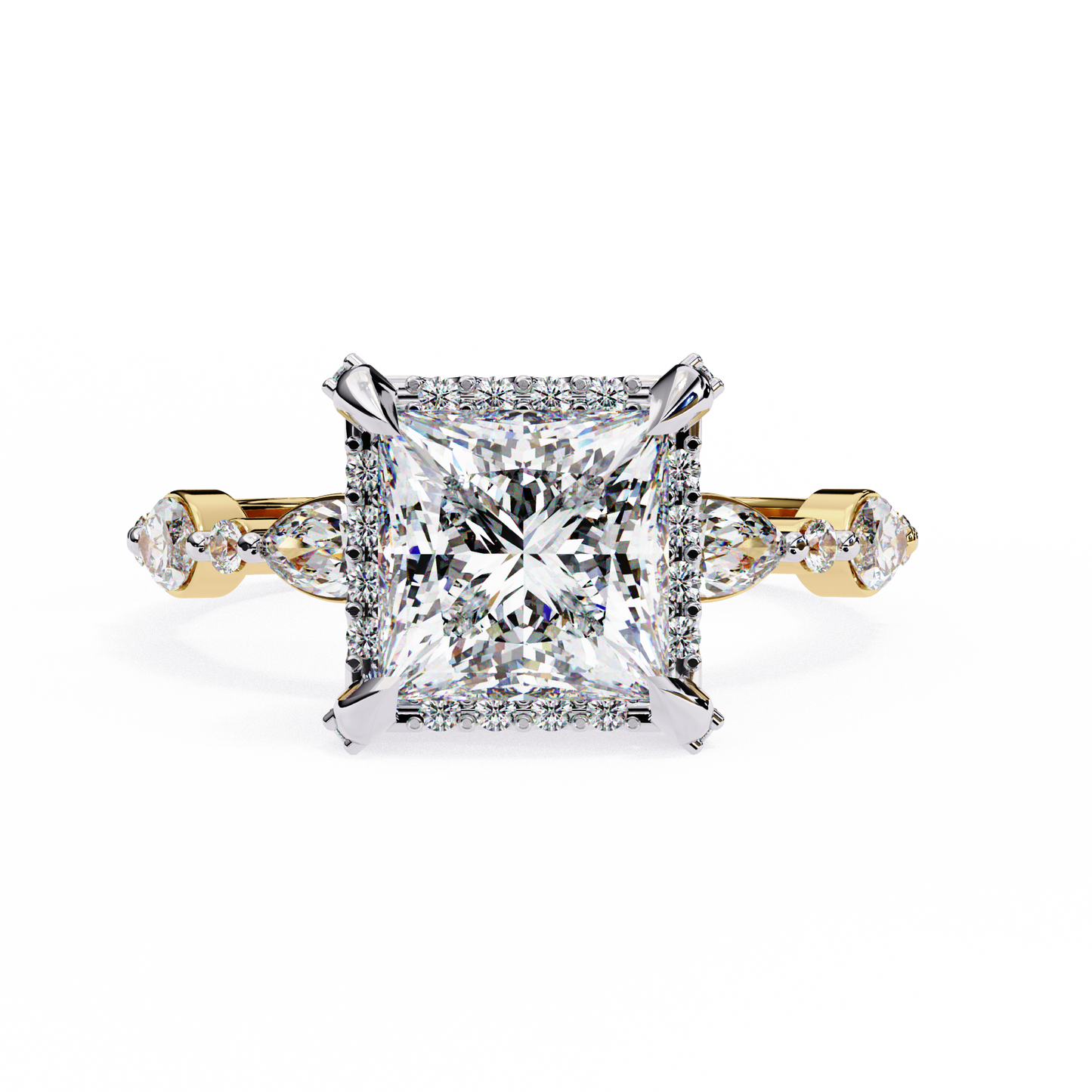 2.00 CT PRINCESS Cut Diamond Engagement Ring