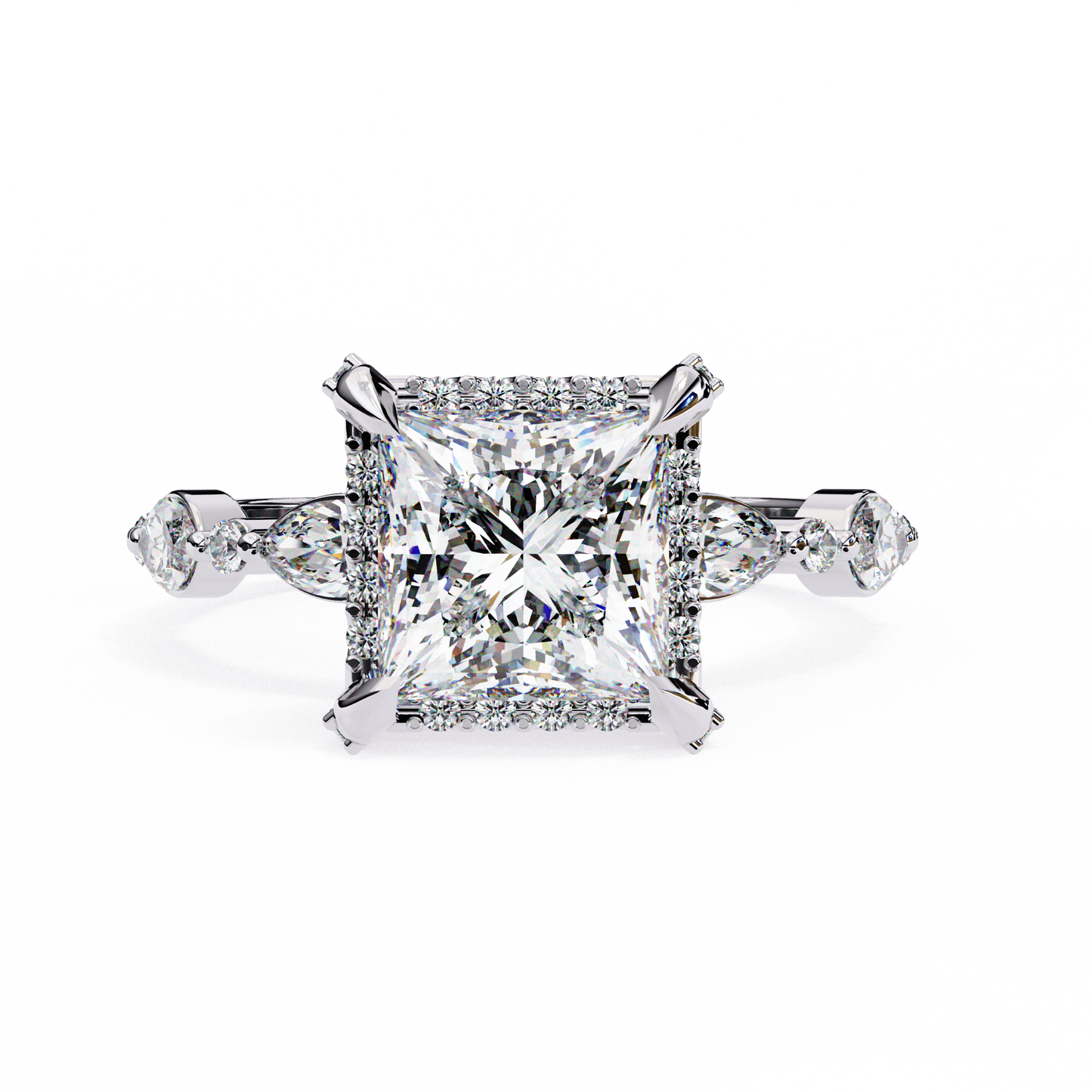 2.00 CT PRINCESS Cut Diamond Engagement Ring - Ulight Jewels