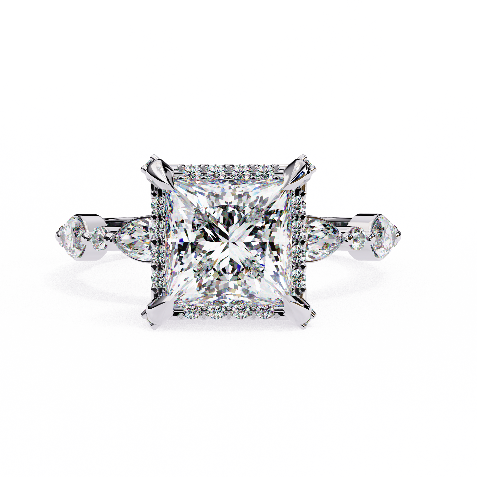 2.00 CT PRINCESS Cut Diamond Engagement Ring - Ulight Jewels