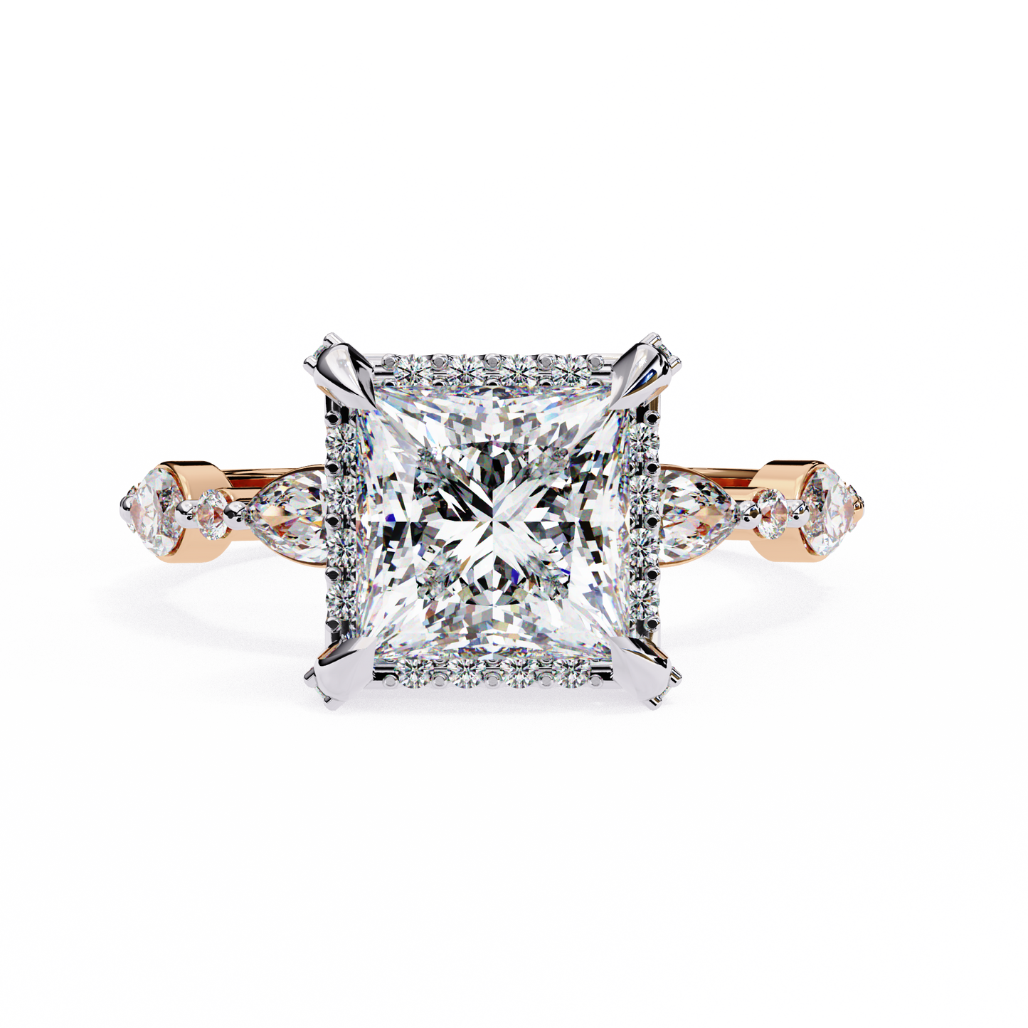 2.00 CT PRINCESS Cut Diamond Engagement Ring