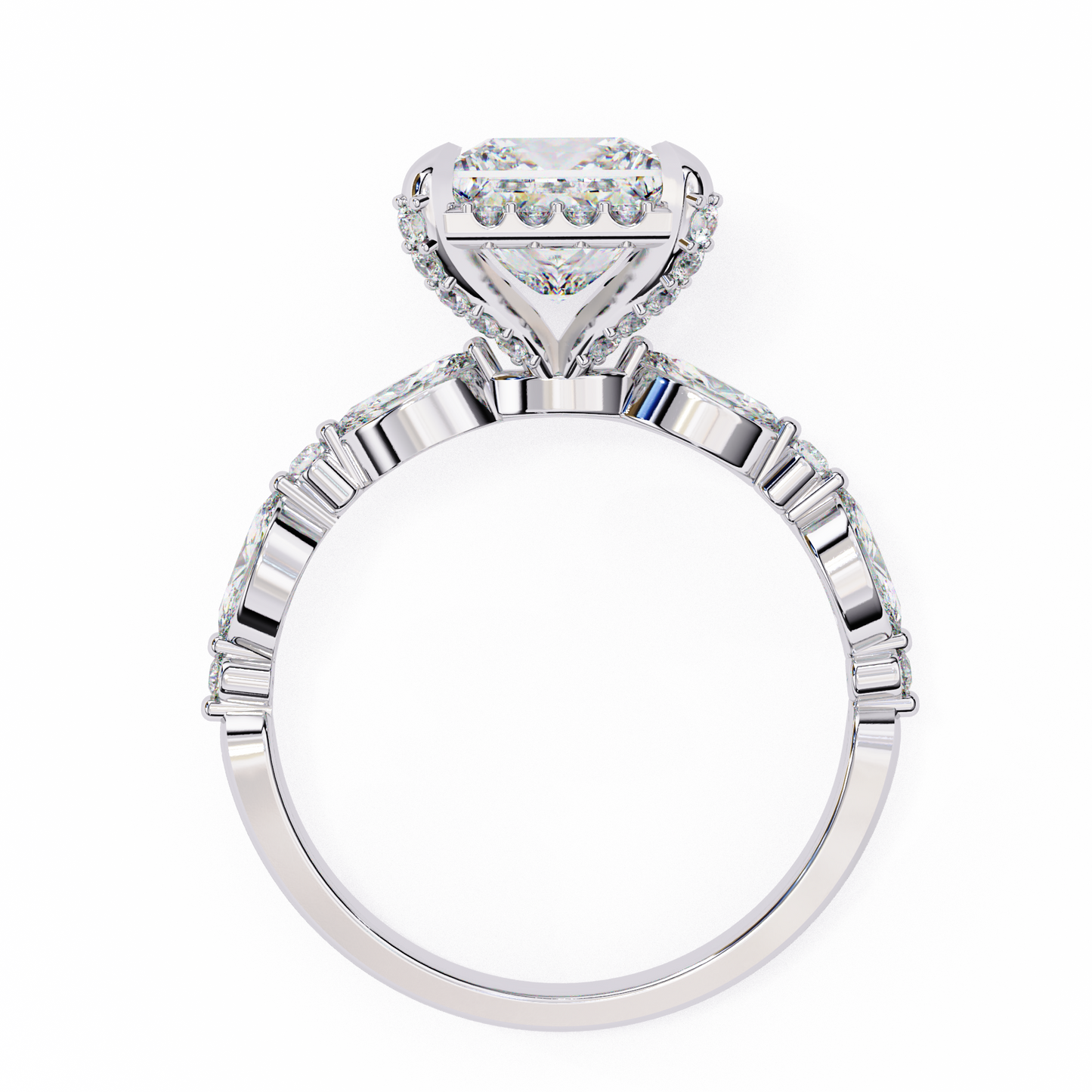 2.00 CT PRINCESS Cut Diamond Engagement Ring