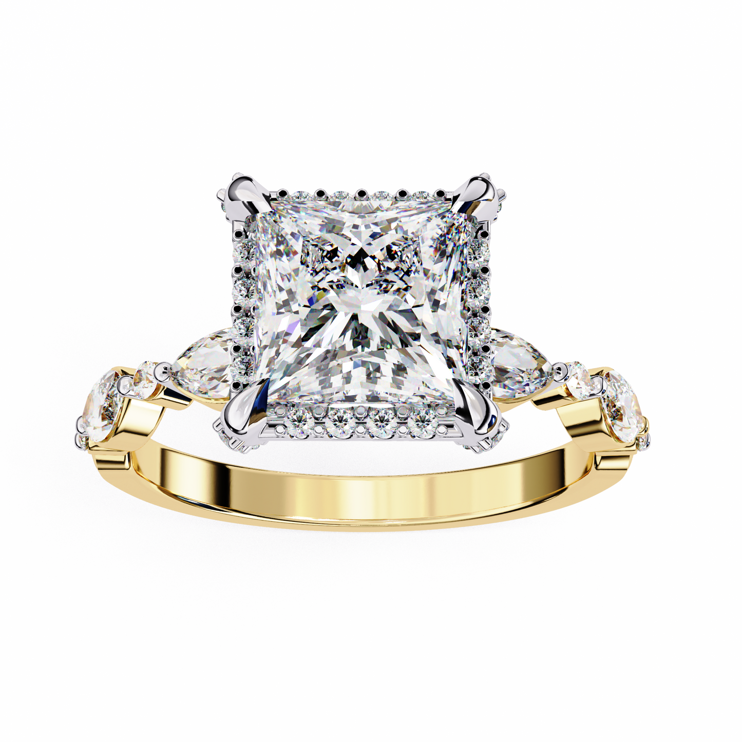 2.00 CT PRINCESS Cut Diamond Engagement Ring