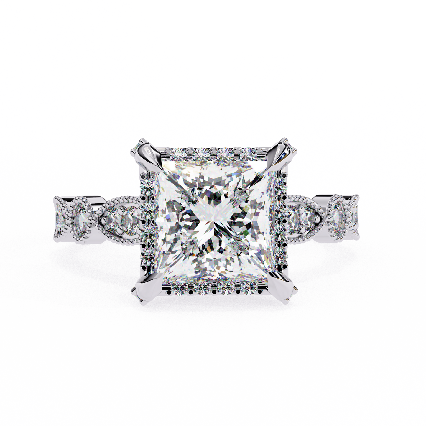 2.00 CT  Princess Cut Diamond Engagement Ring - Ulight Jewels