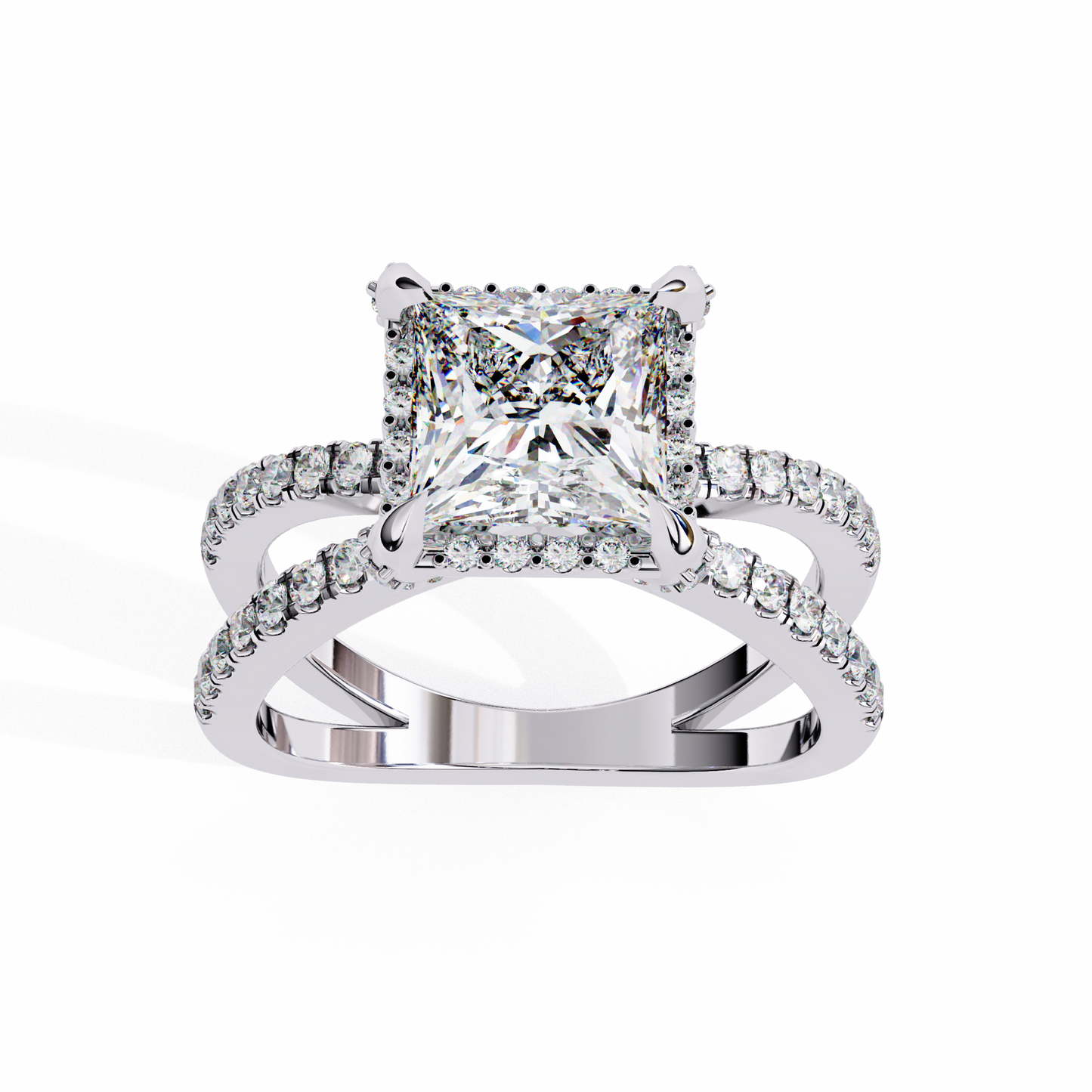 2.00 CT  Princess Cut Diamond Engagement Ring - Ulight Jewels