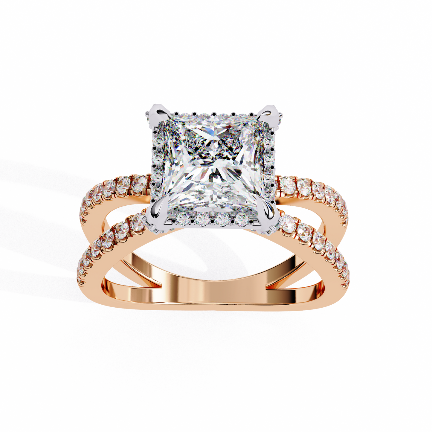 2.00 CT  Princess Cut Diamond Engagement Ring