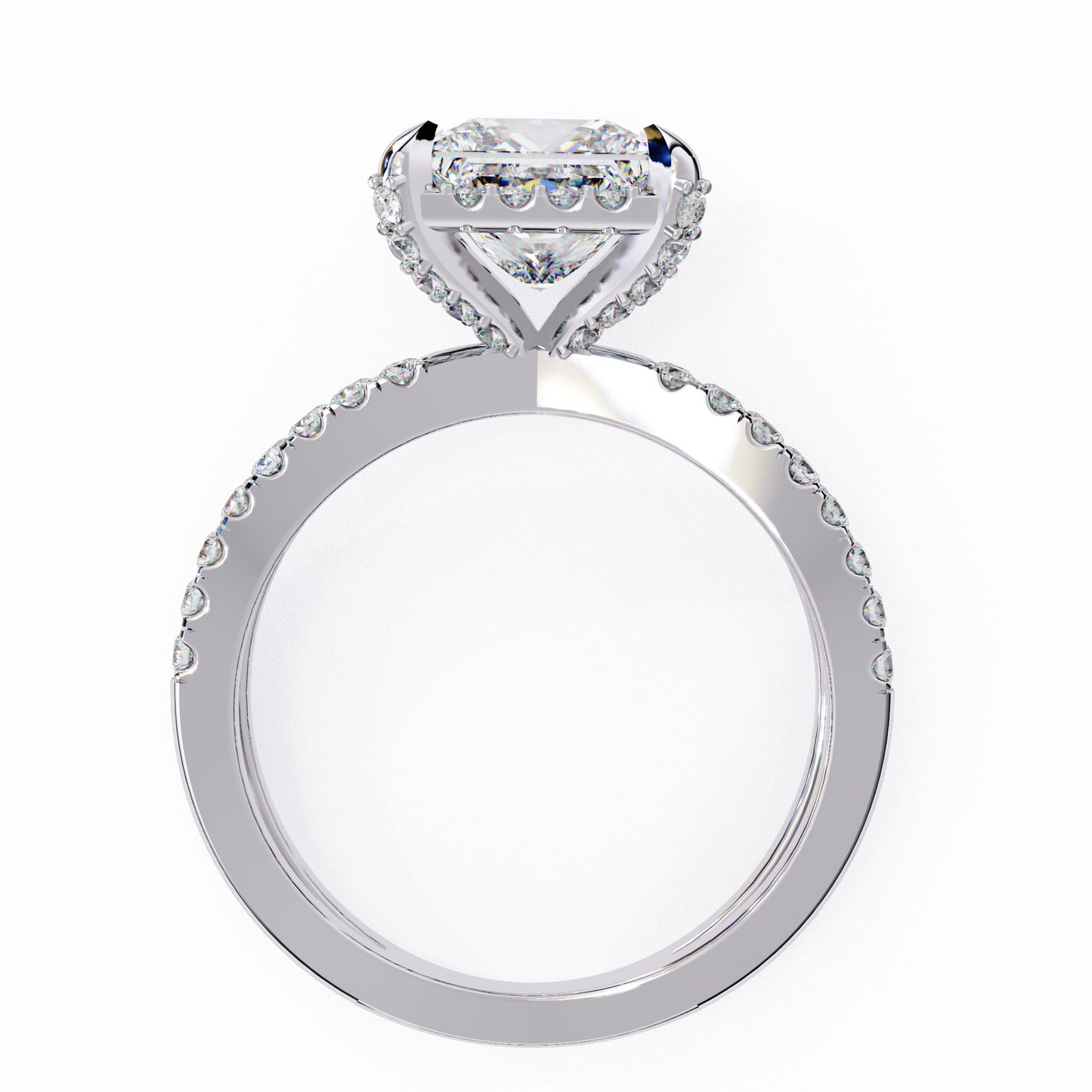 2.00 CT  Princess Cut Diamond Engagement Ring