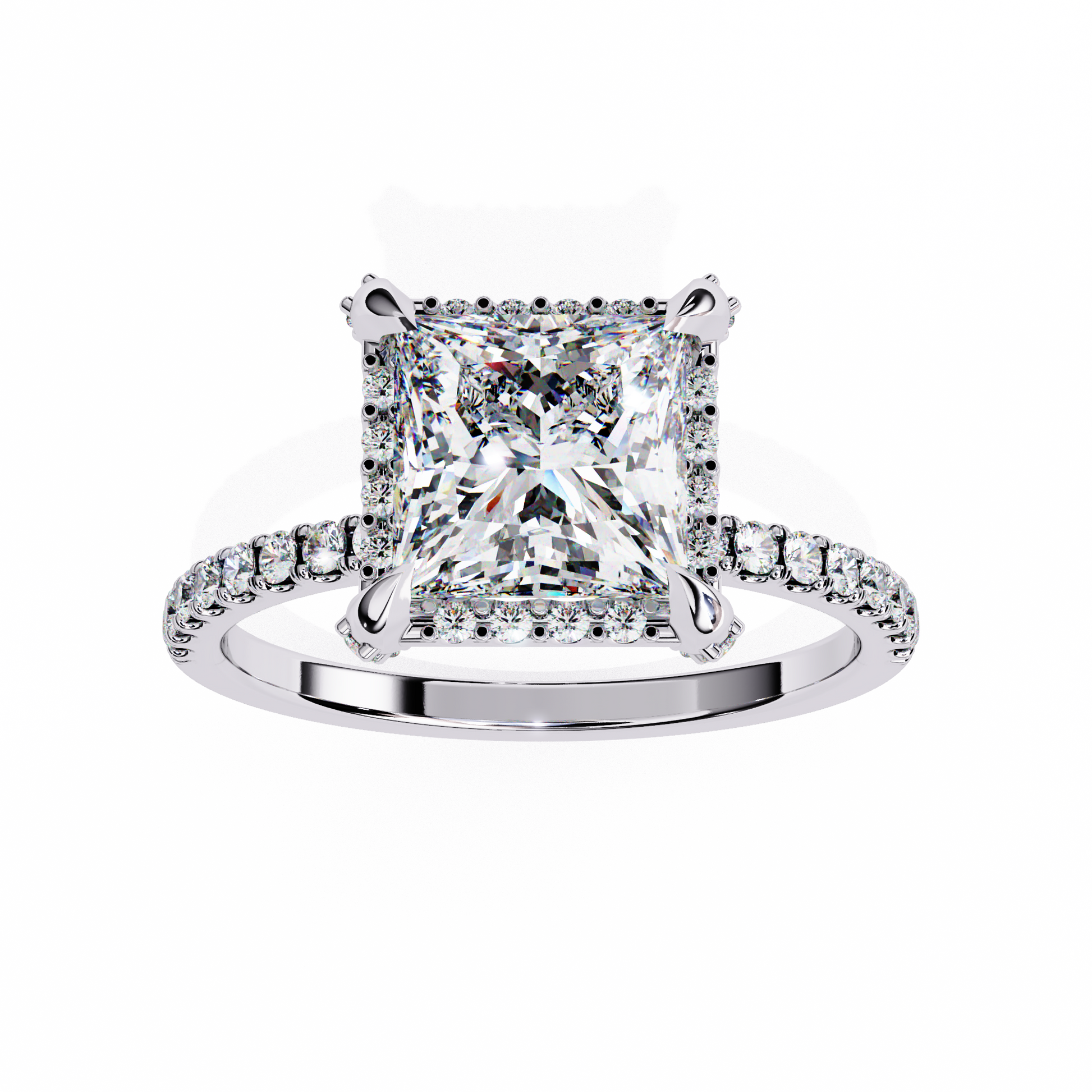 2.00 CT  Princess Cut Diamond Engagement Ring - Ulight Jewels