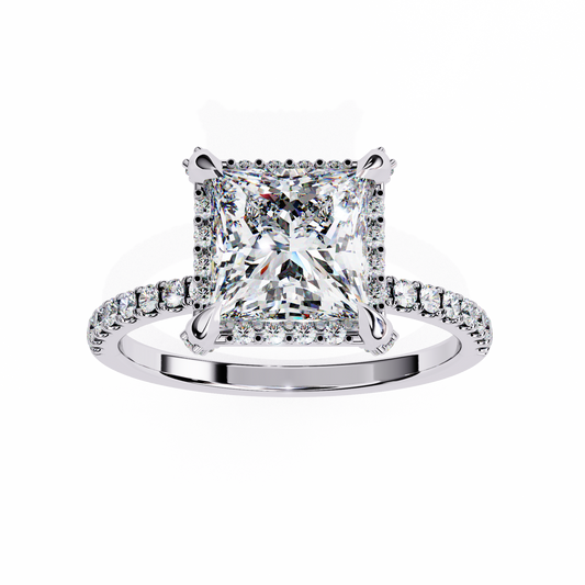 2.00 CT  Princess Cut Diamond Engagement Ring - Ulight Jewels