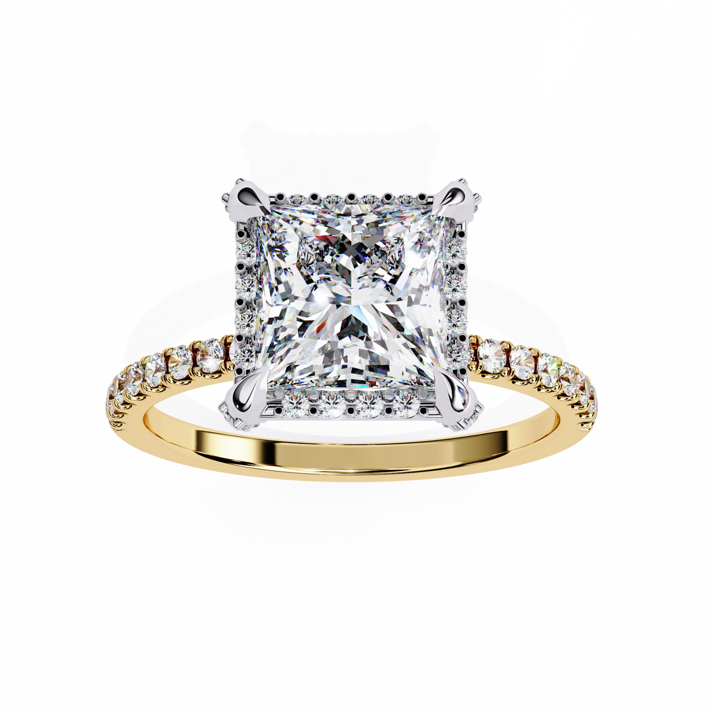 2.00 CT  Princess Cut Diamond Engagement Ring