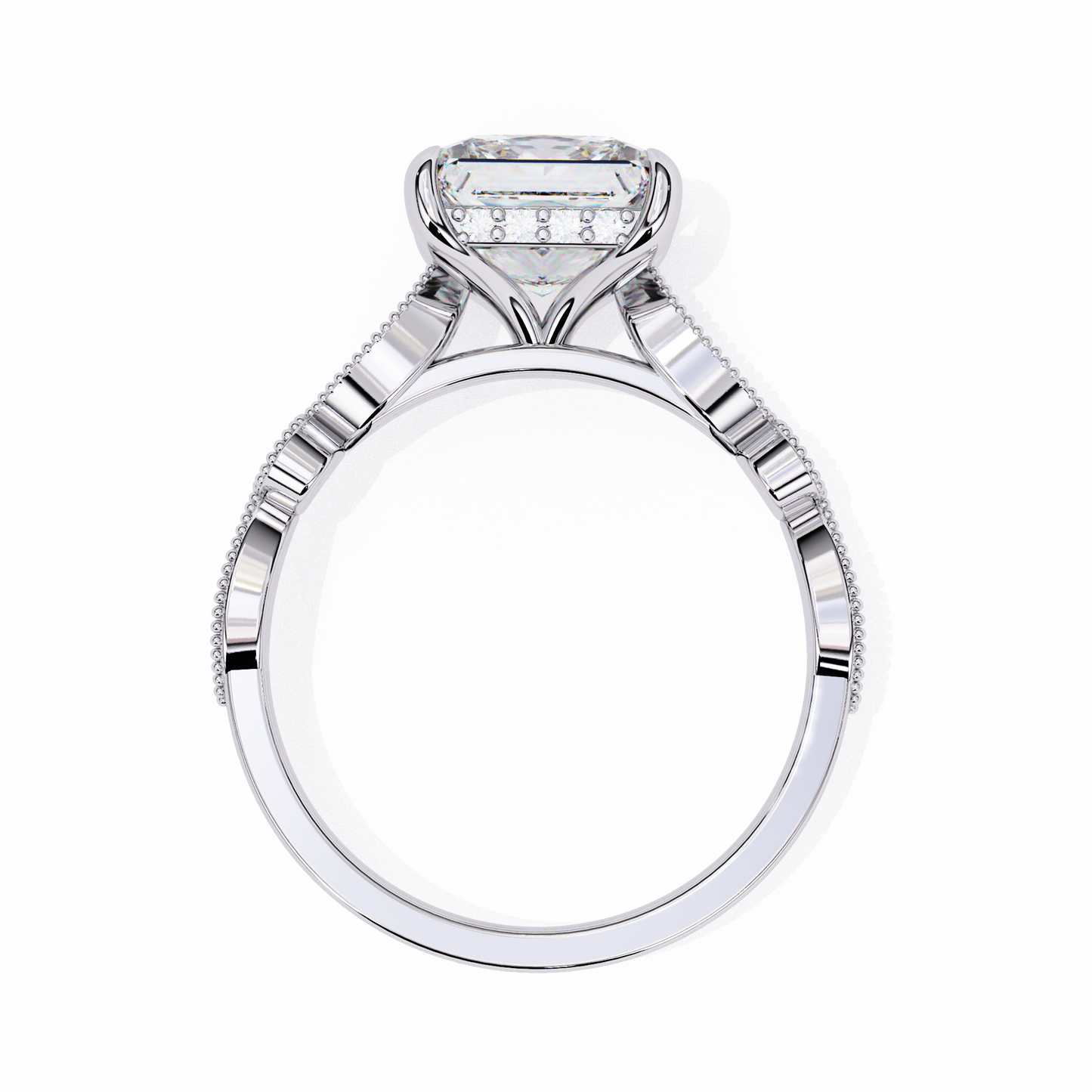 2.50 CT   Princess Cut Diamond Engagement Ring