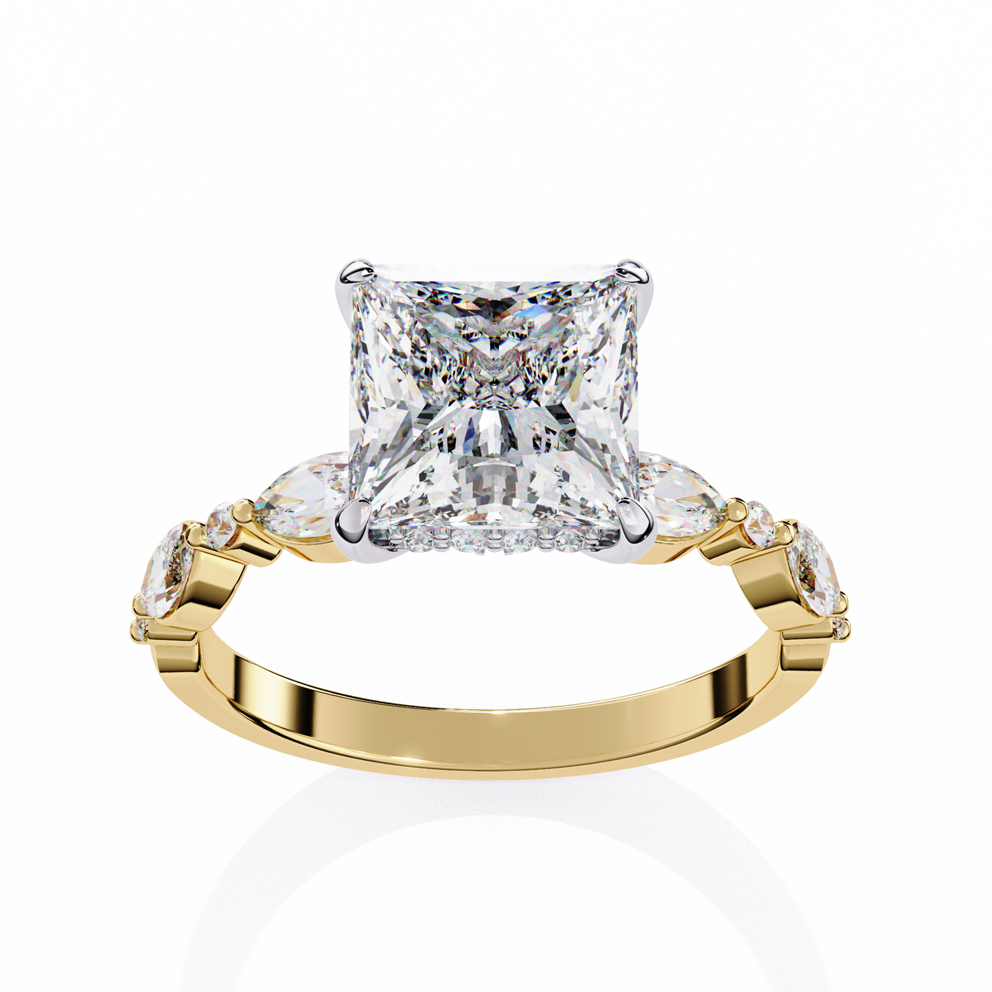 2.50 CT PRINCESS Cut Diamond Engagement Ring