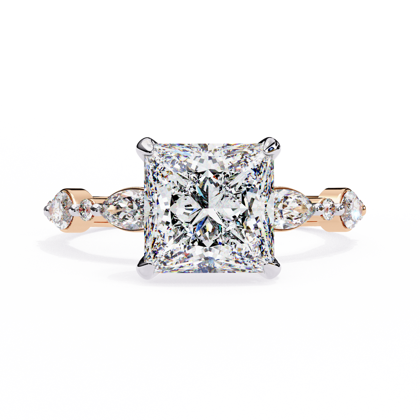 2.50 CT PRINCESS Cut Diamond Engagement Ring