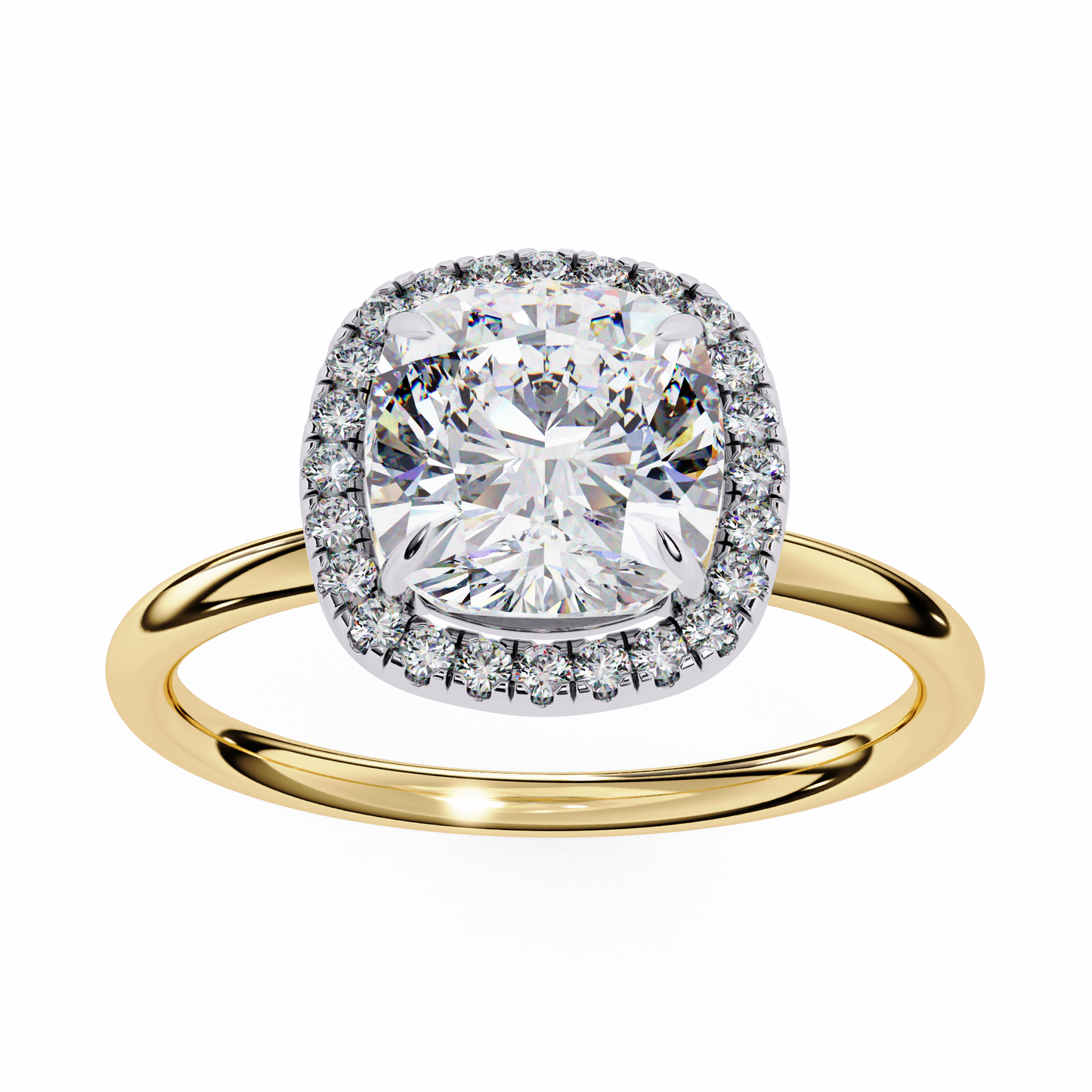 2.00 CT  Cushion  Cut Diamond Engagement Ring