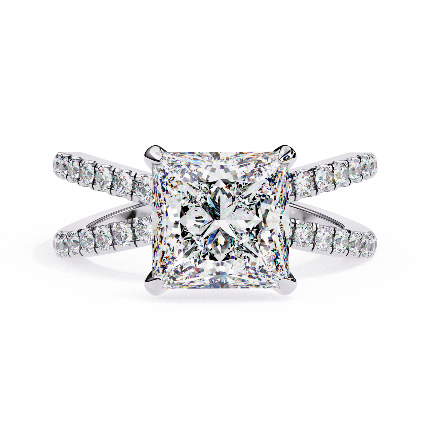 2.50 CT  Princess Cut Diamond Engagement Ring - Ulight Jewels