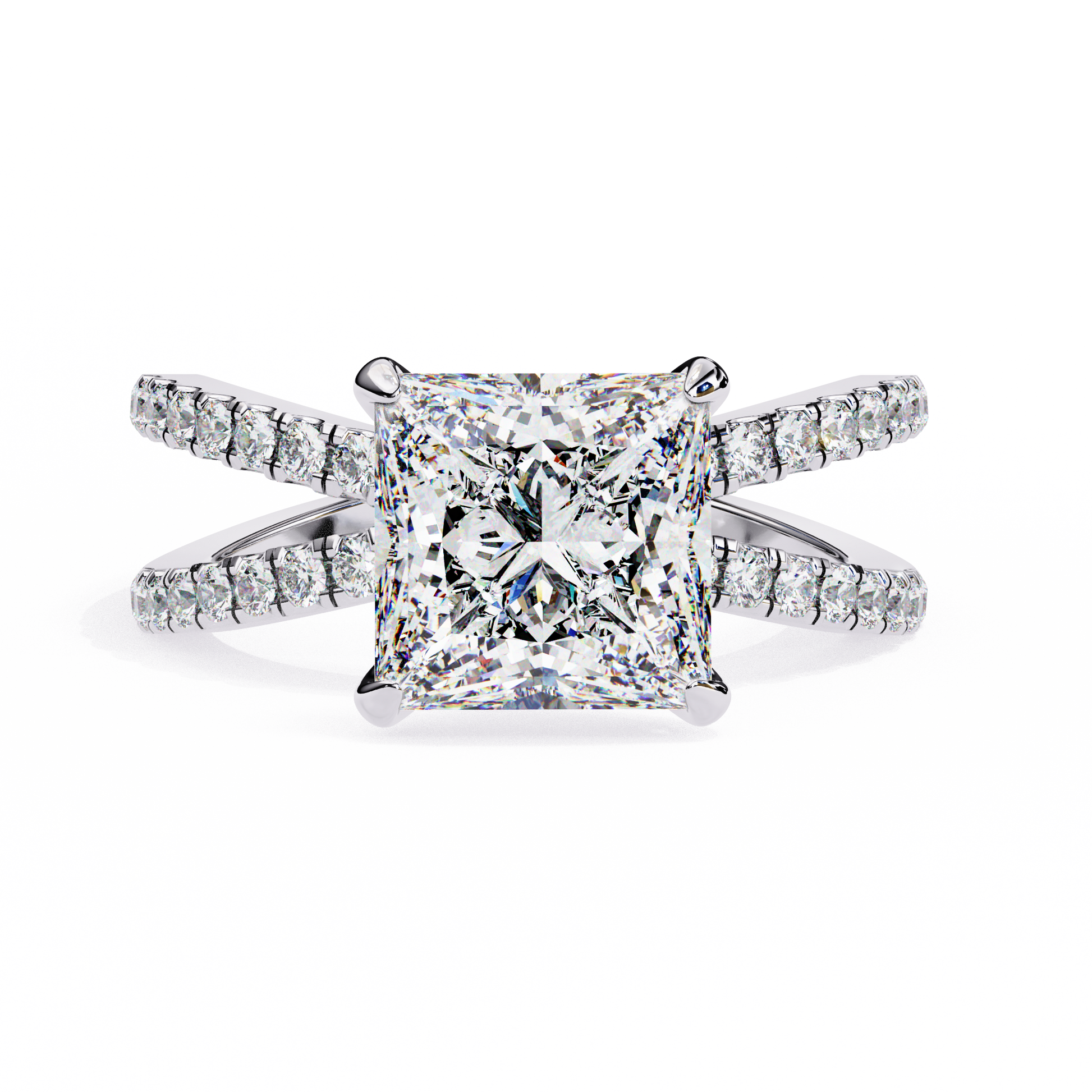 2.50 CT  Princess Cut Diamond Engagement Ring - Ulight Jewels