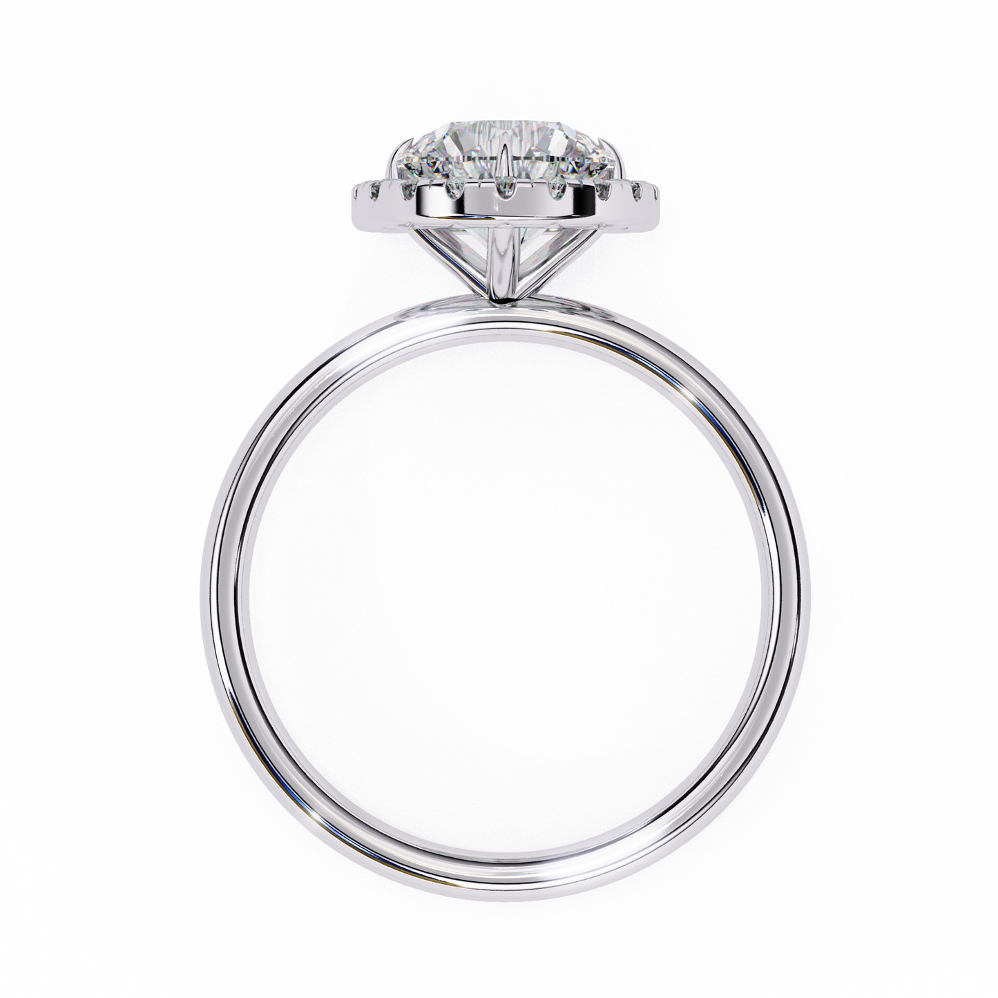 1.50   CT  Round Cut Diamond Wedding Rings