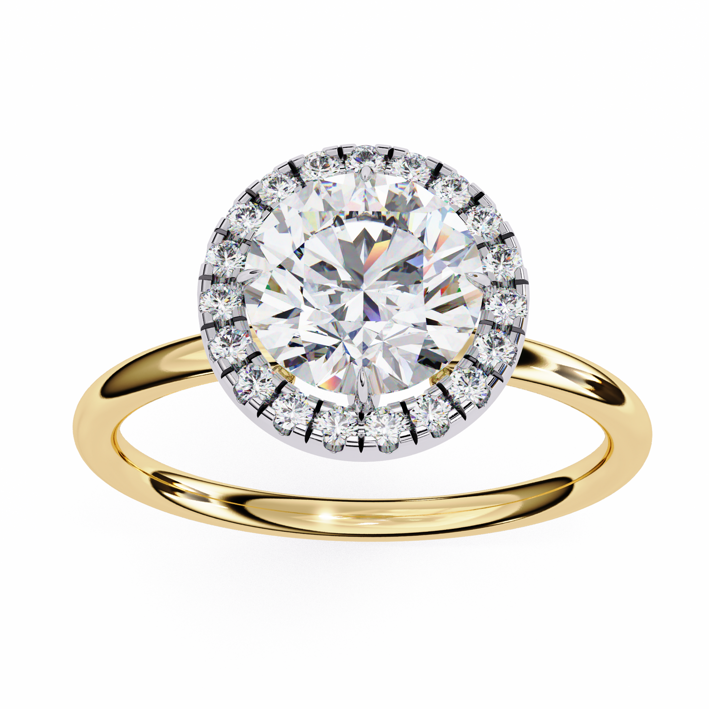 1.50   CT  Round Cut Diamond Wedding Rings