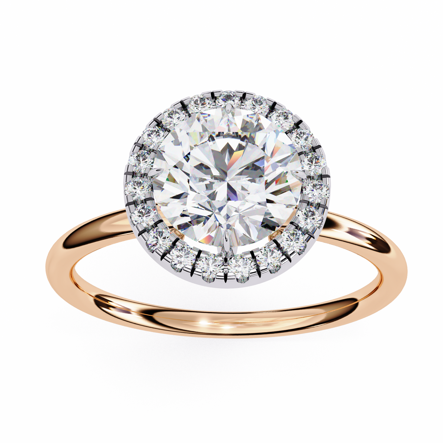 1.50   CT  Round Cut Diamond Wedding Rings