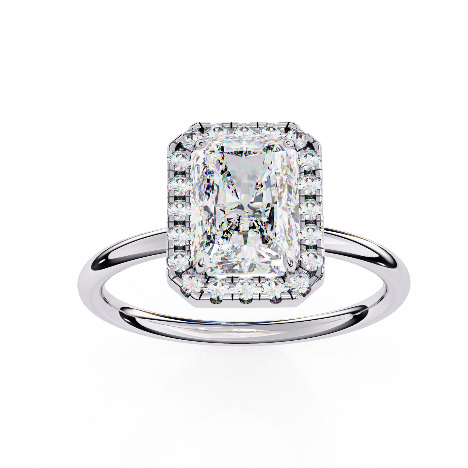 1.75 CT Radiant Cut Diamond Engagement Ring - Ulight Jewels