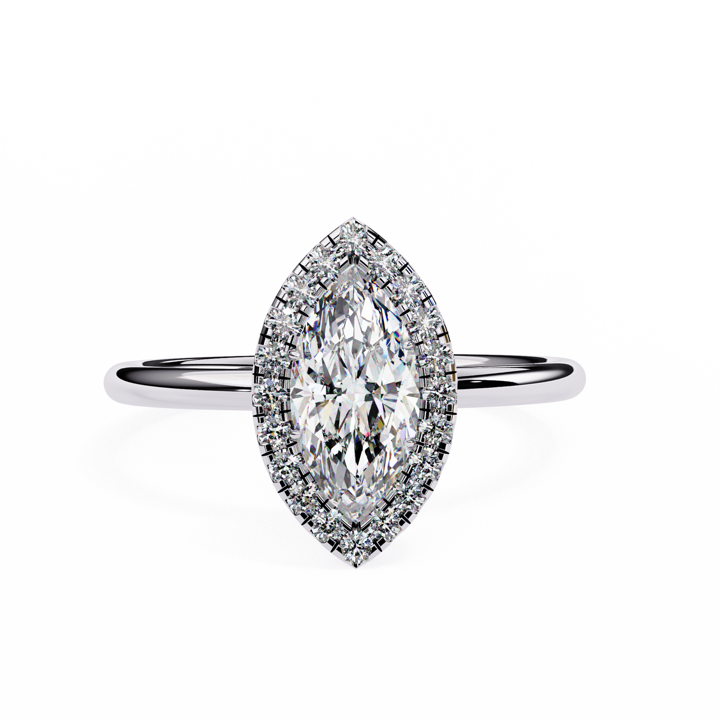 1.00 CT Marquise Cut Diamond Wedding Rings