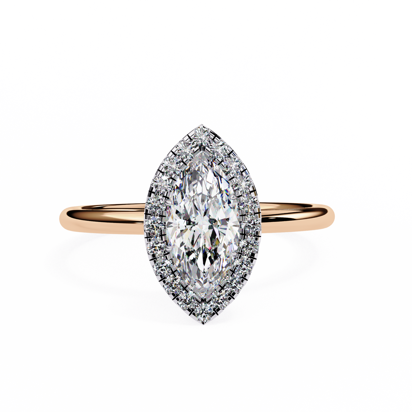 1.00 CT Marquise Cut Diamond Wedding Rings