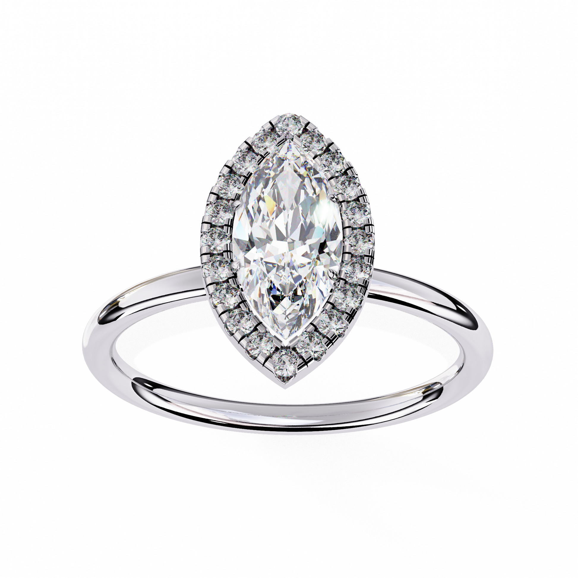 1.00 CT Marquise Cut Diamond Wedding Rings - Ulight Jewels