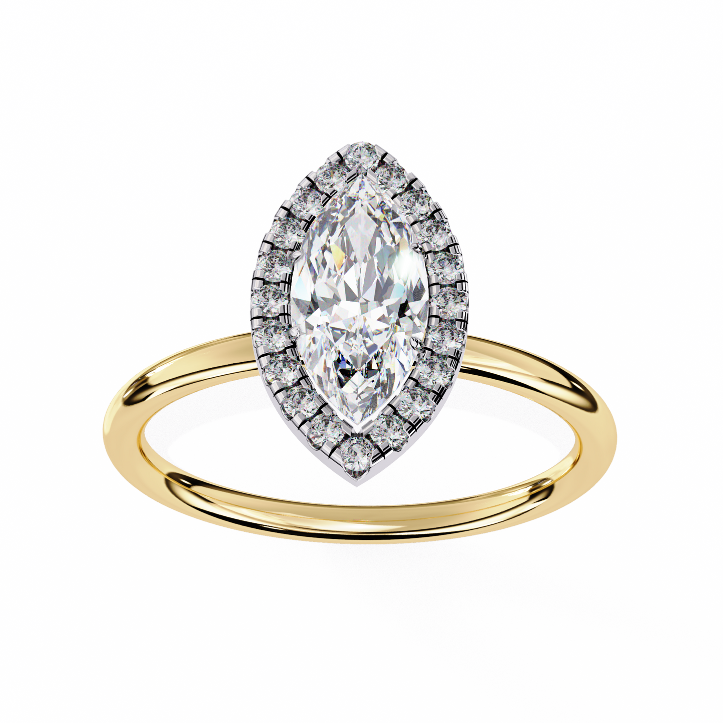 1.00 CT Marquise Cut Diamond Wedding Rings