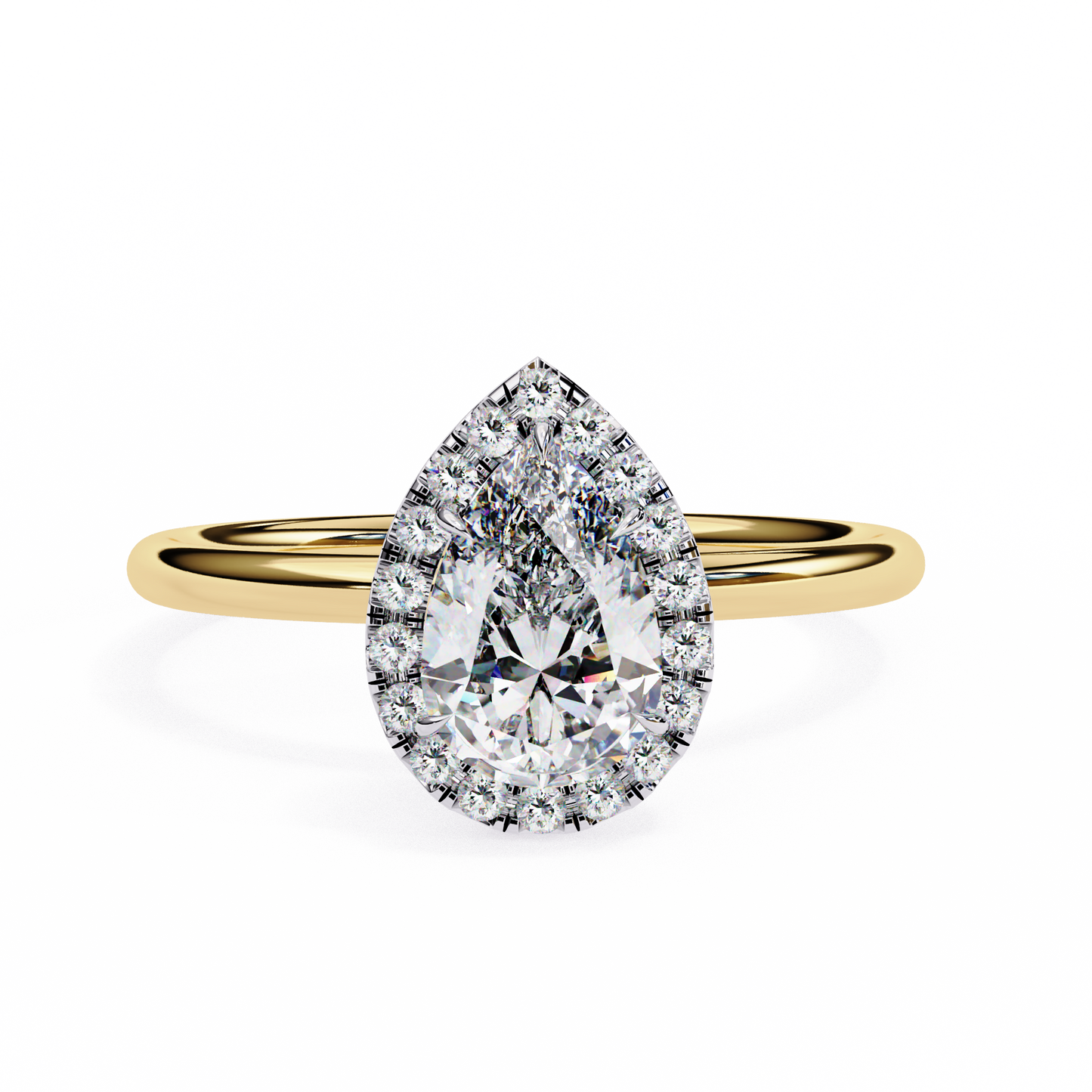 2.00 CT Pear Cut Diamond Engagement Ring