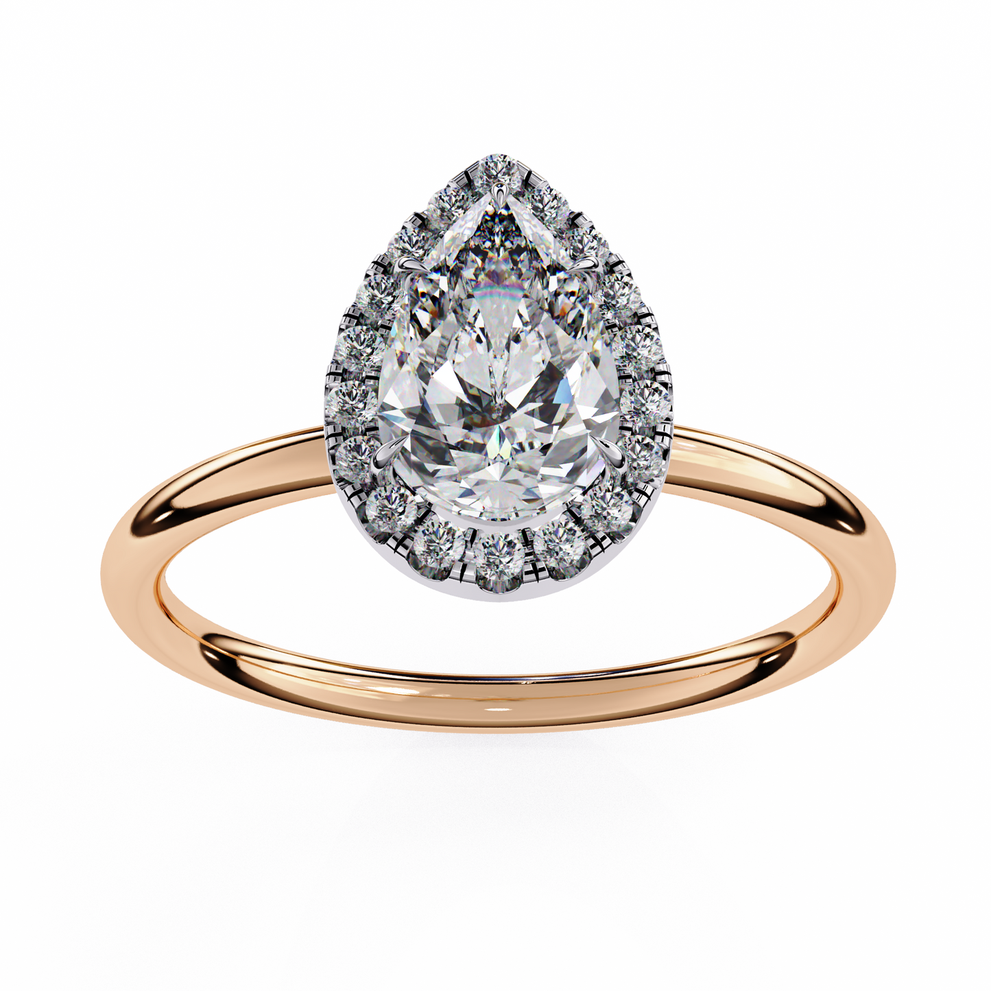 2.00 CT Pear Cut Diamond Engagement Ring