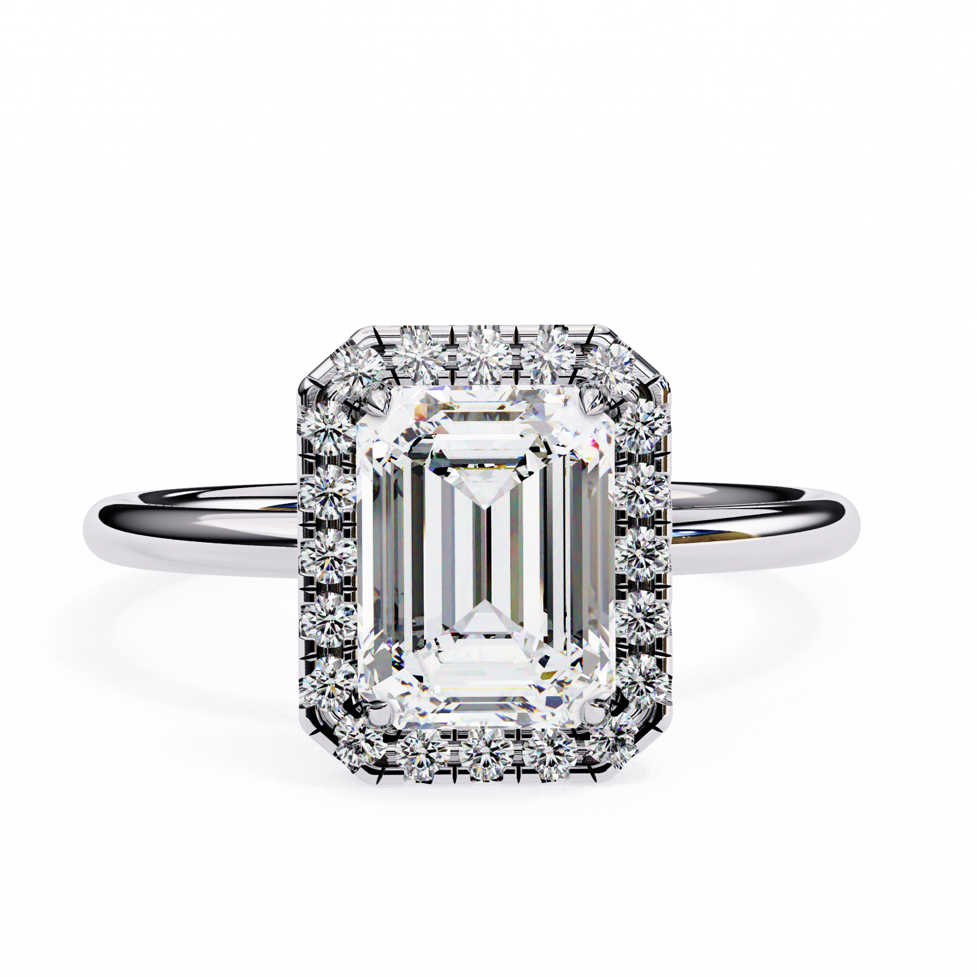 1.75 CT Emerald Cut Diamond Engagement Ring - Ulight Jewels