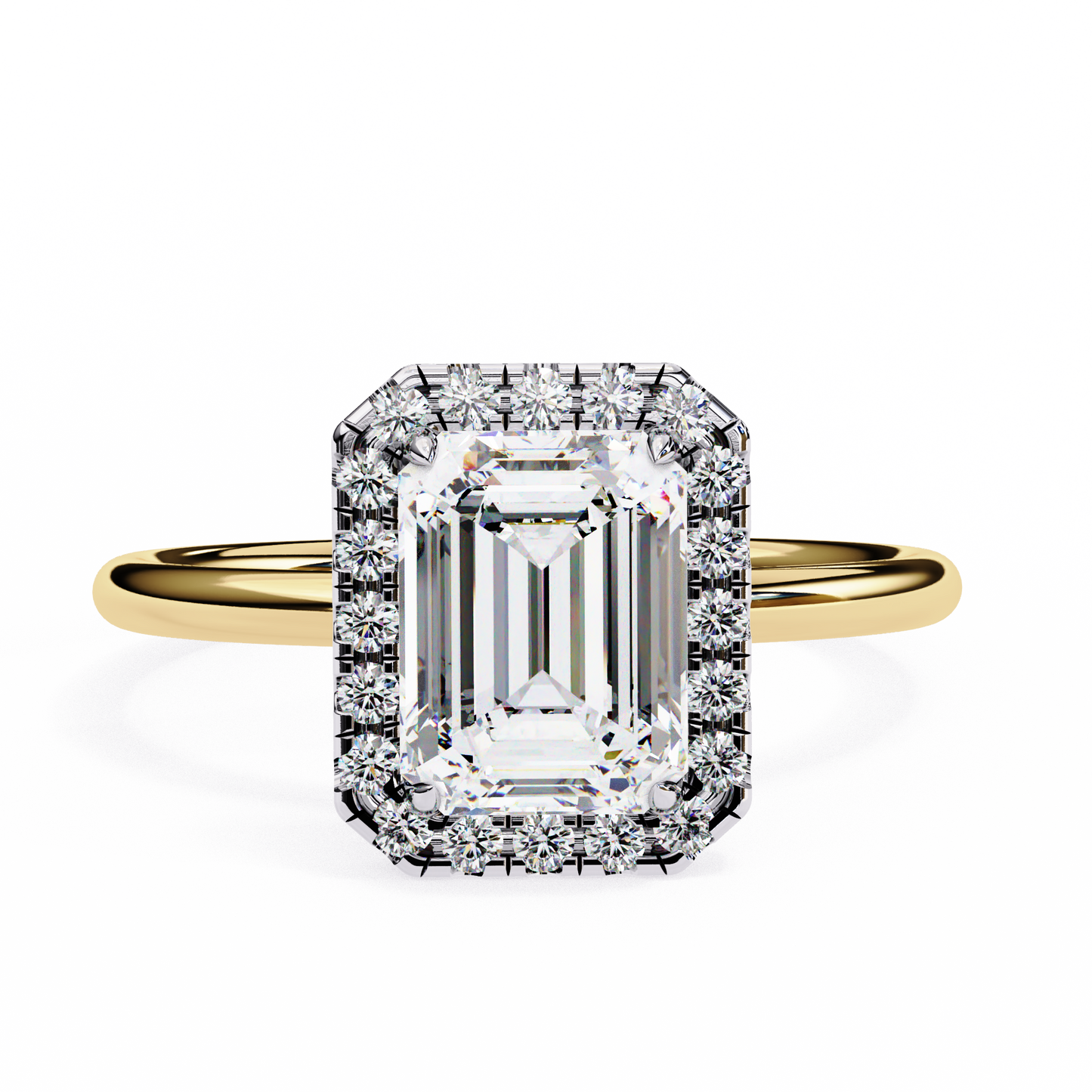 1.75 CT Emerald Cut Diamond Engagement Ring