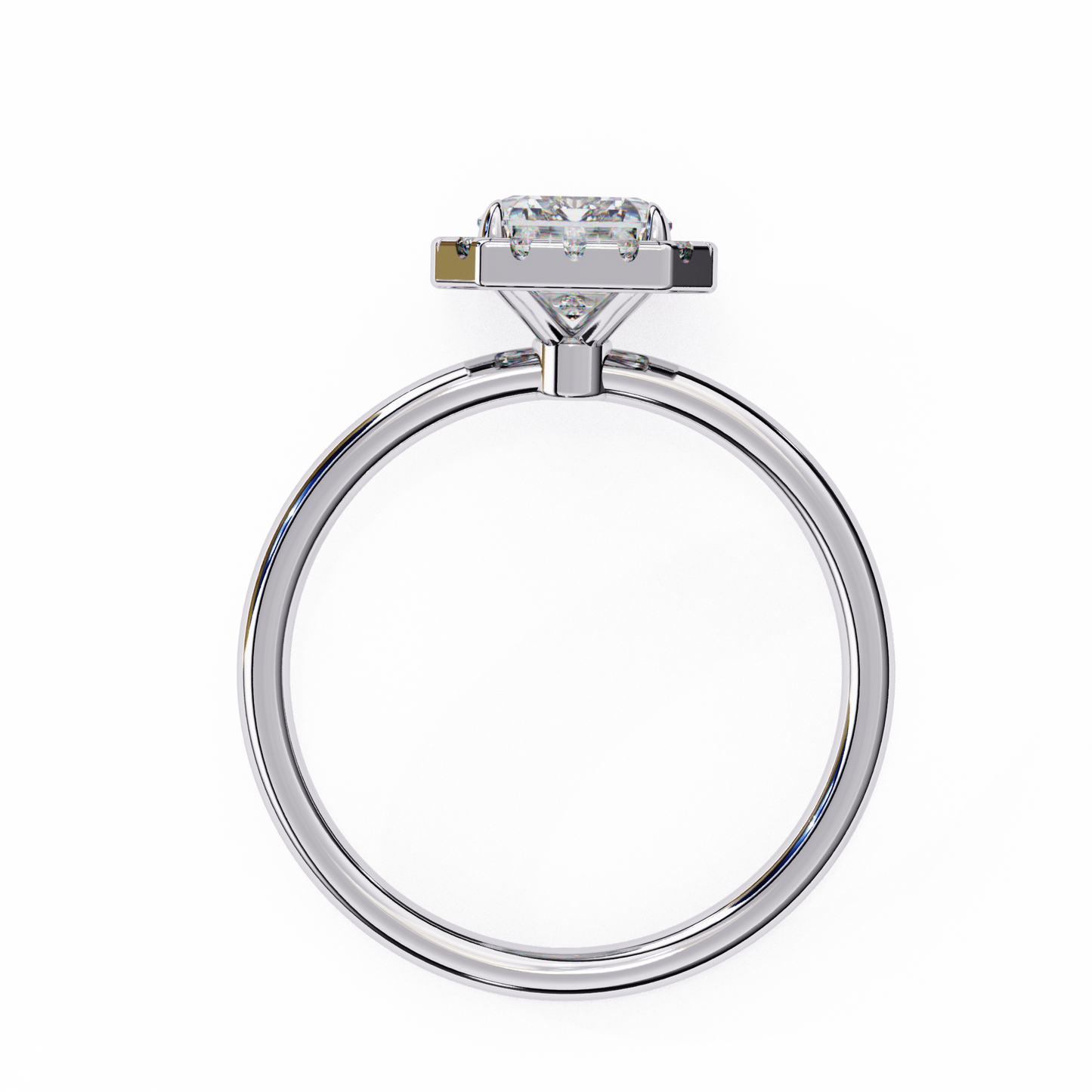 1.75 CT Emerald Cut Diamond Engagement Ring