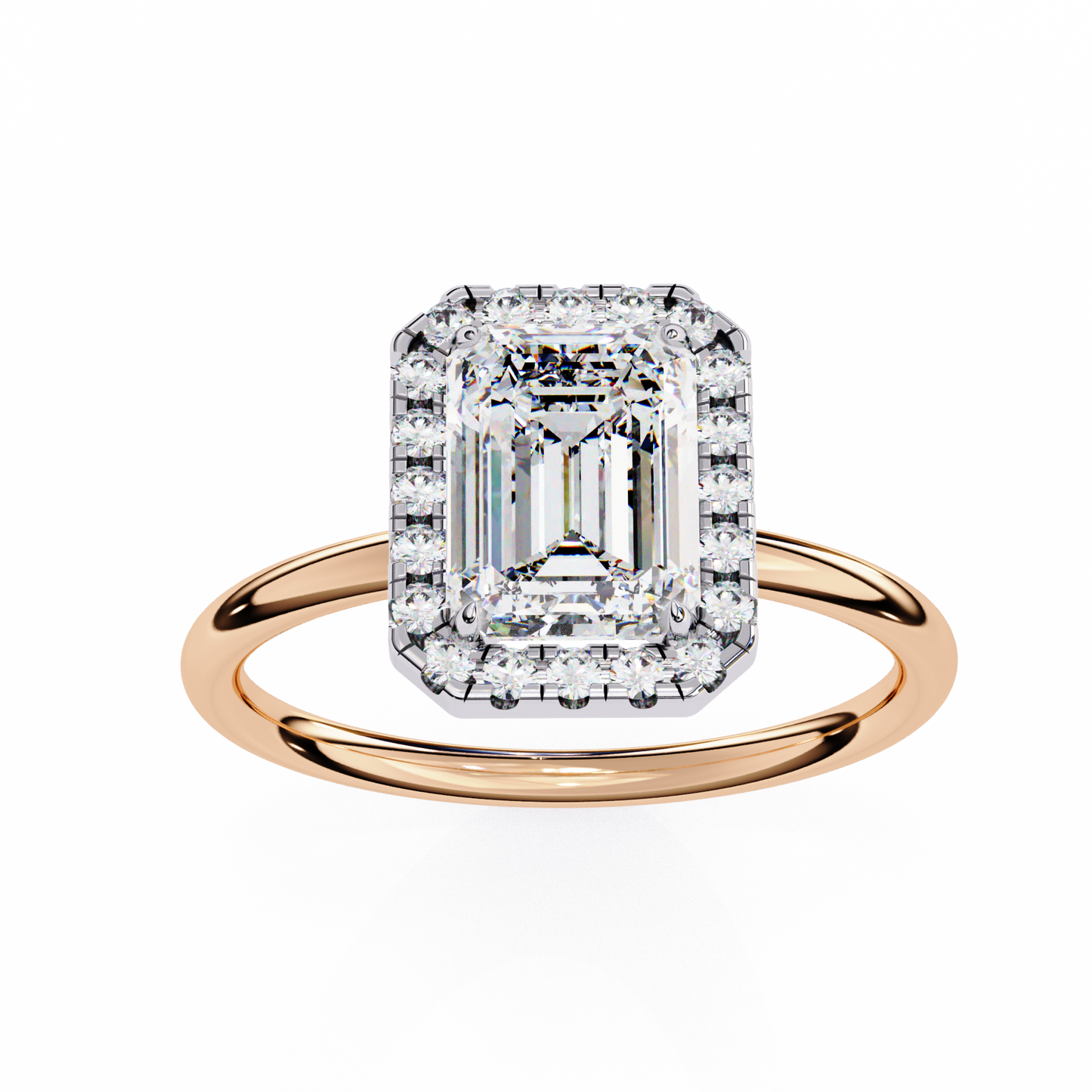 1.75 CT Emerald Cut Diamond Engagement Ring