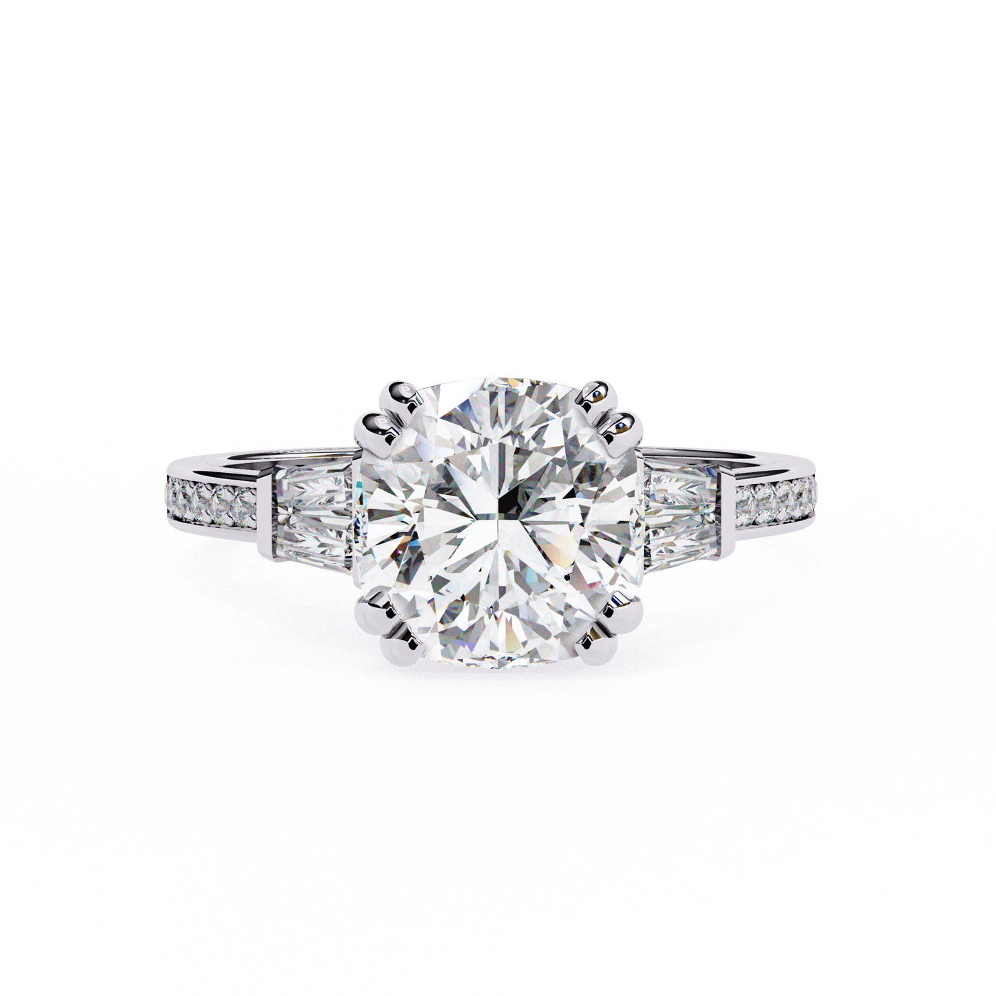 3.00 CT Cushion Cut Diamond Engagement Ring - Ulight Jewels