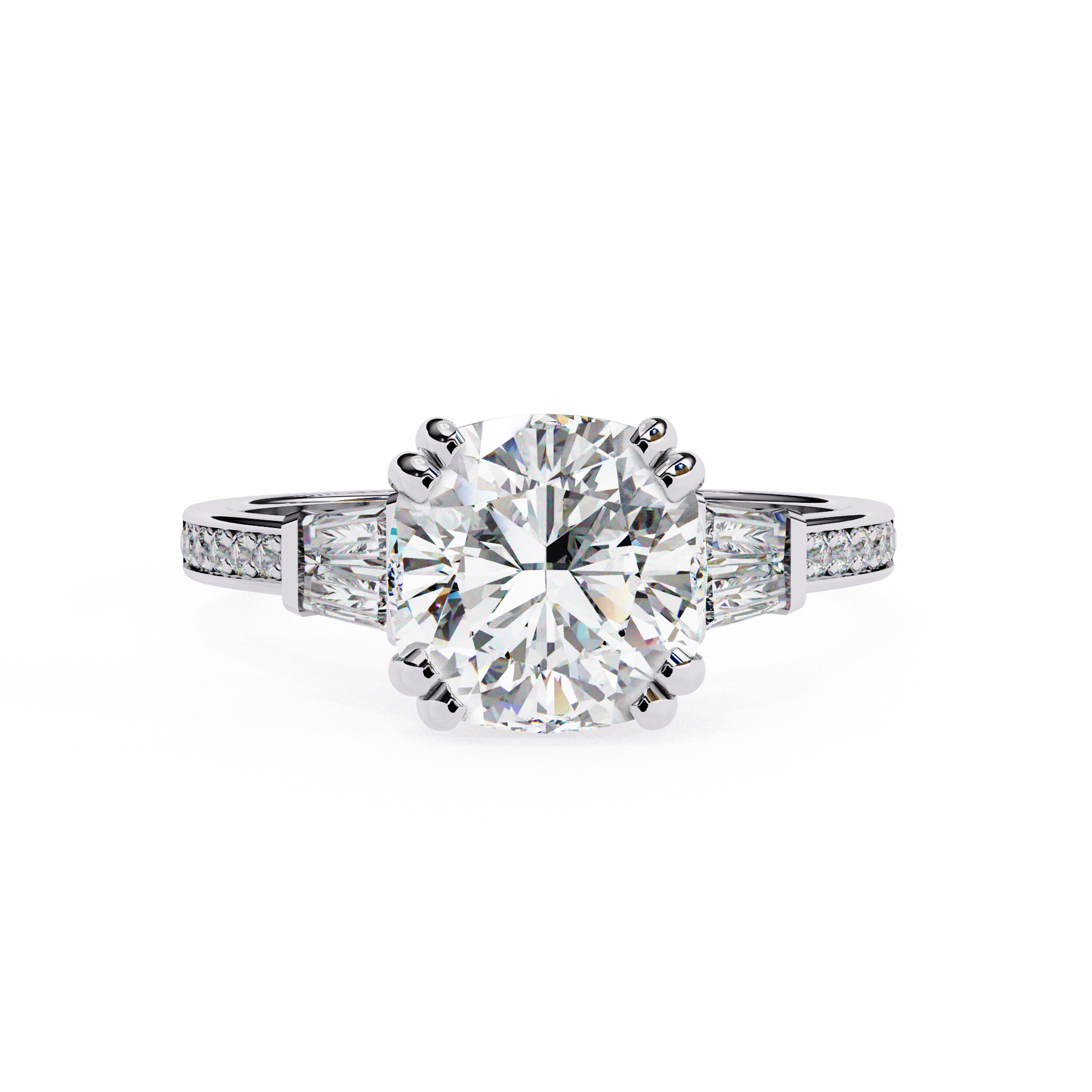 3.00 CT Cushion Cut Diamond Engagement Ring - Ulight Jewels