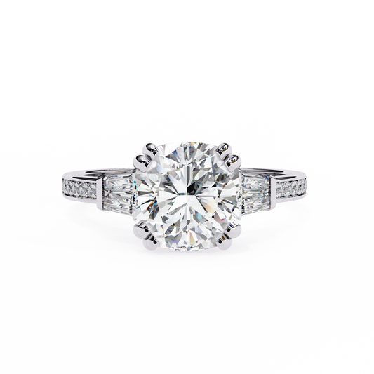 3.00 CT Cushion Cut Diamond Engagement Ring - Ulight Jewels