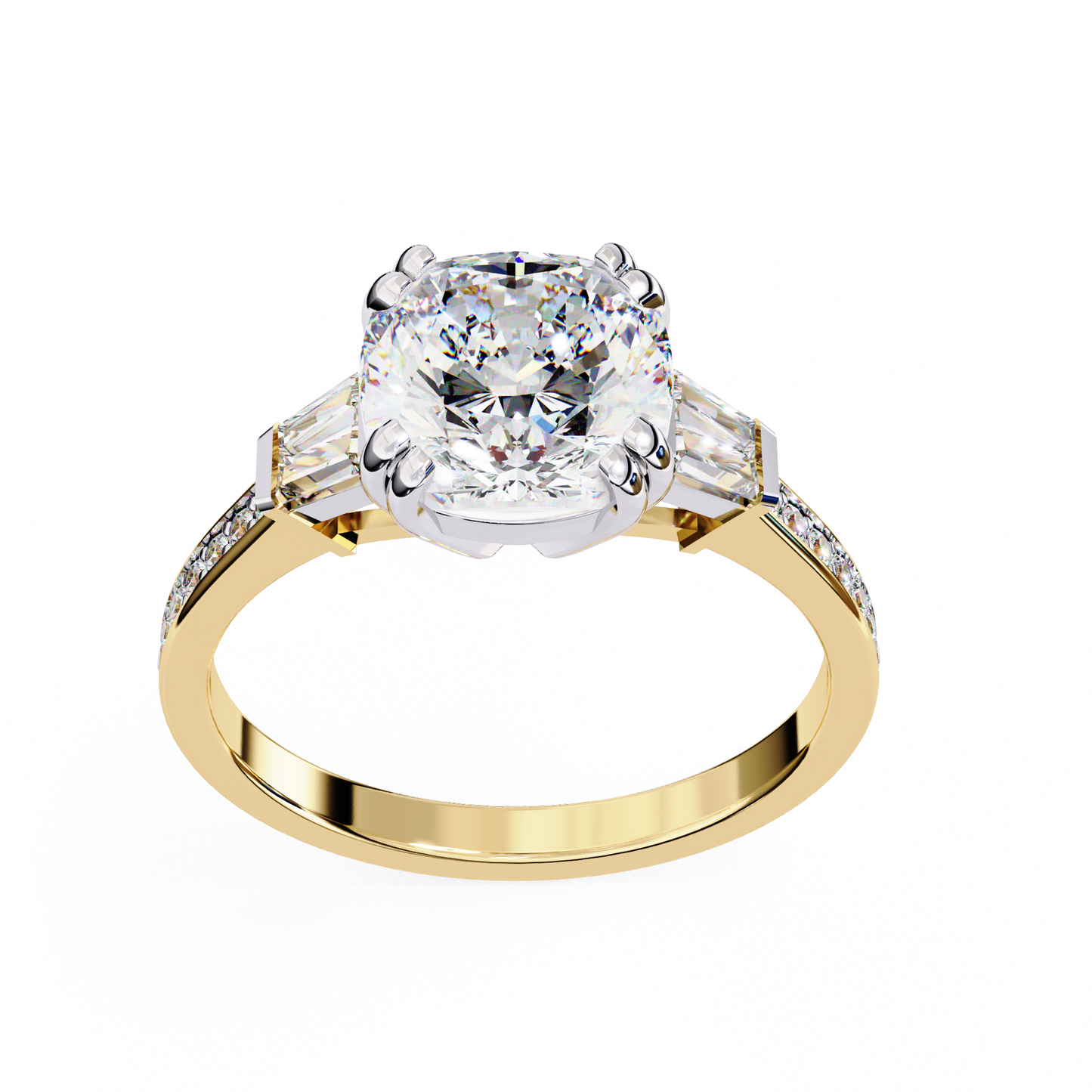 3.00 CT Cushion Cut Diamond Engagement Ring