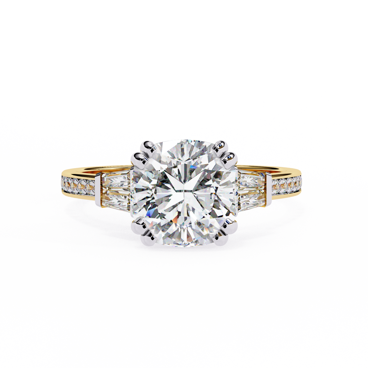 3.00 CT Cushion Cut Diamond Engagement Ring