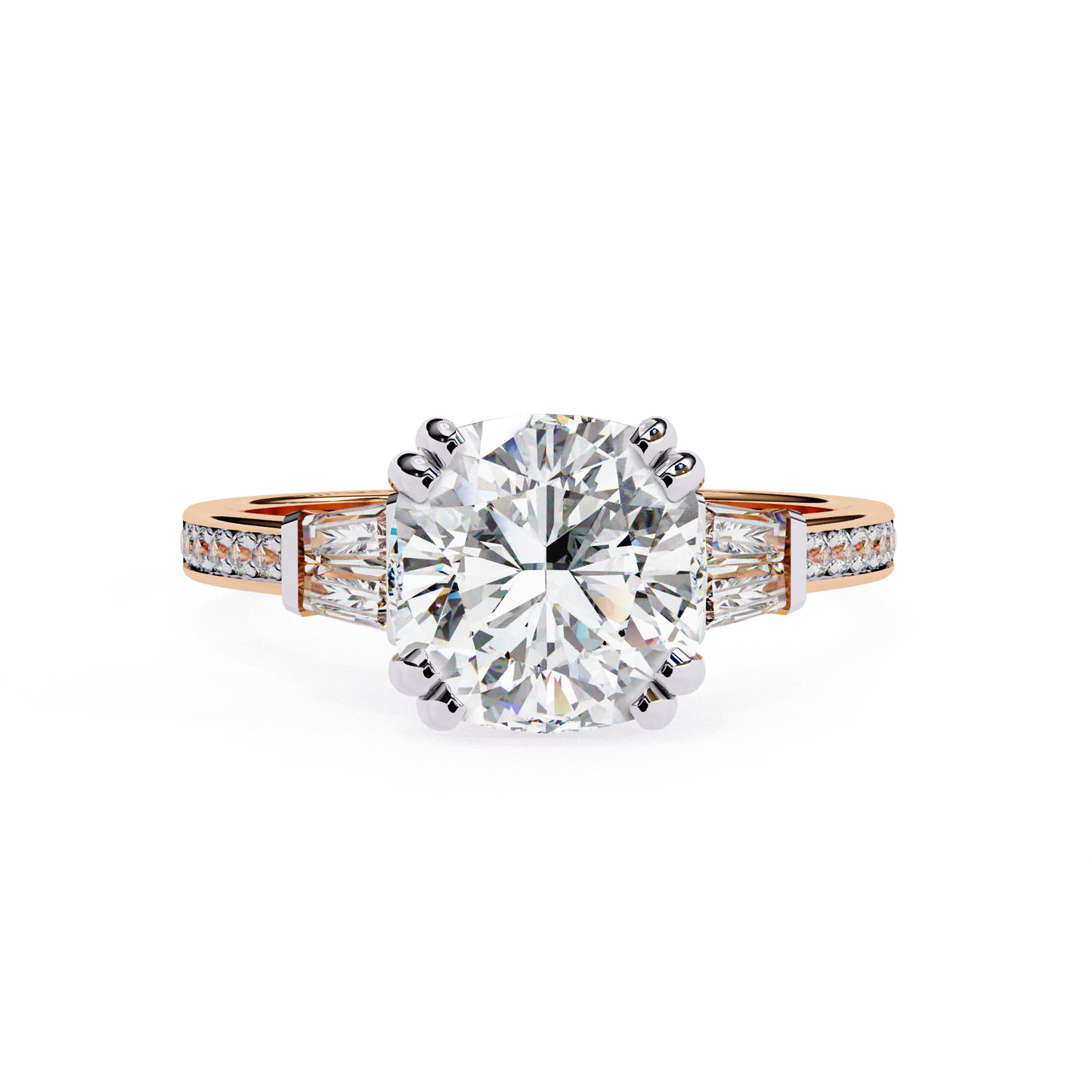 3.00 CT Cushion Cut Diamond Engagement Ring