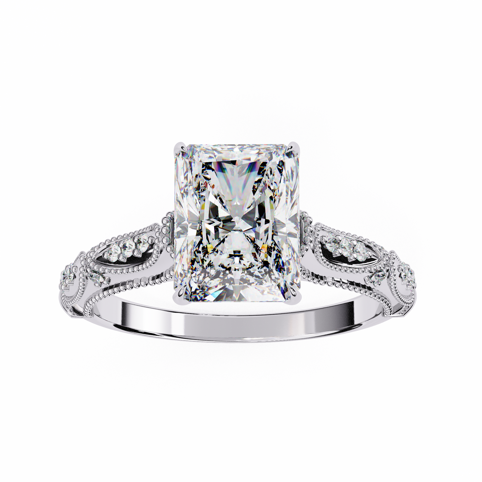 2.50  CT RADIANT Cut Diamond Engagement Ring - Ulight Jewels