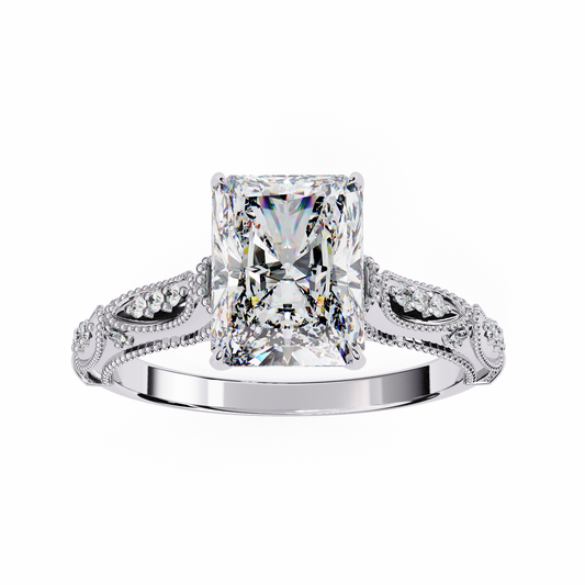 2.50  CT RADIANT Cut Diamond Engagement Ring - Ulight Jewels