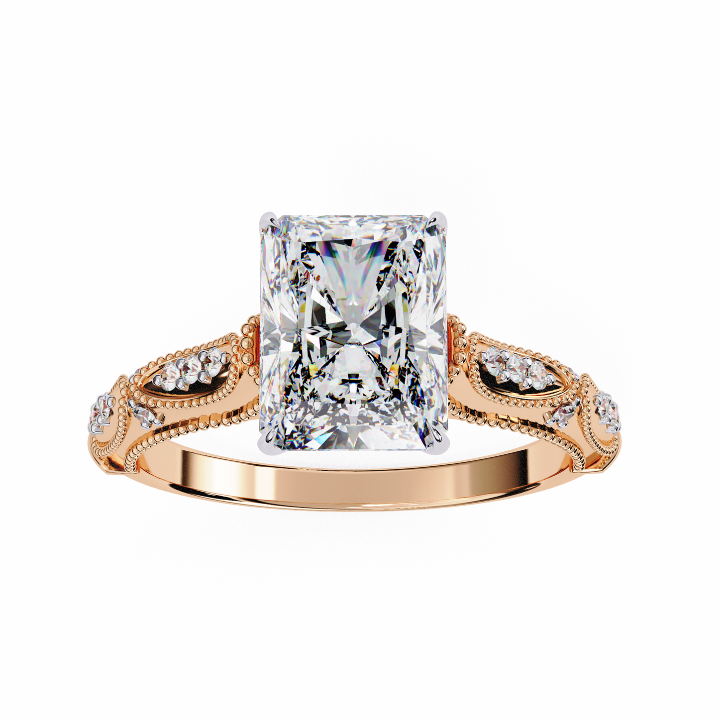 2.50  CT RADIANT Cut Diamond Engagement Ring