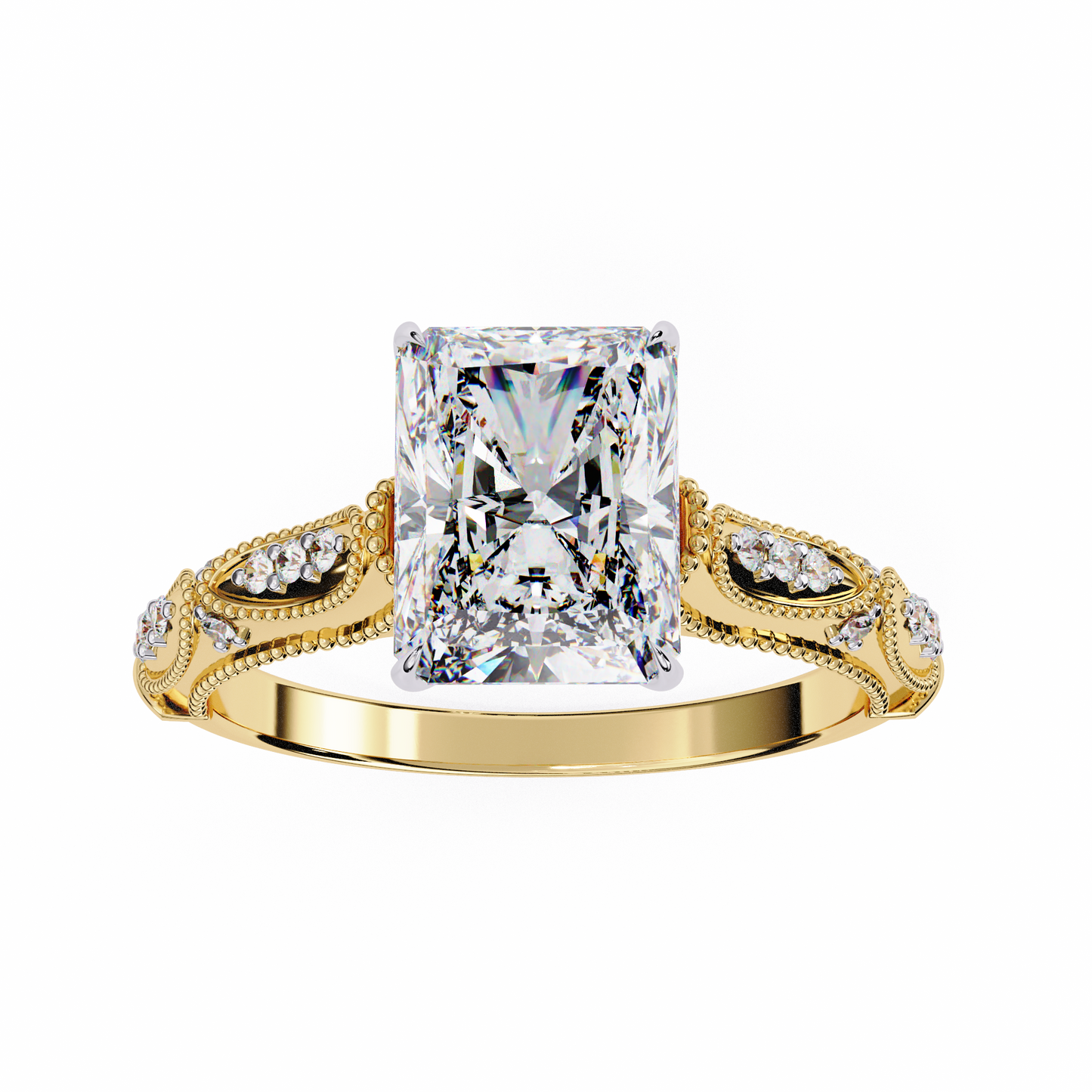 2.50  CT RADIANT Cut Diamond Engagement Ring