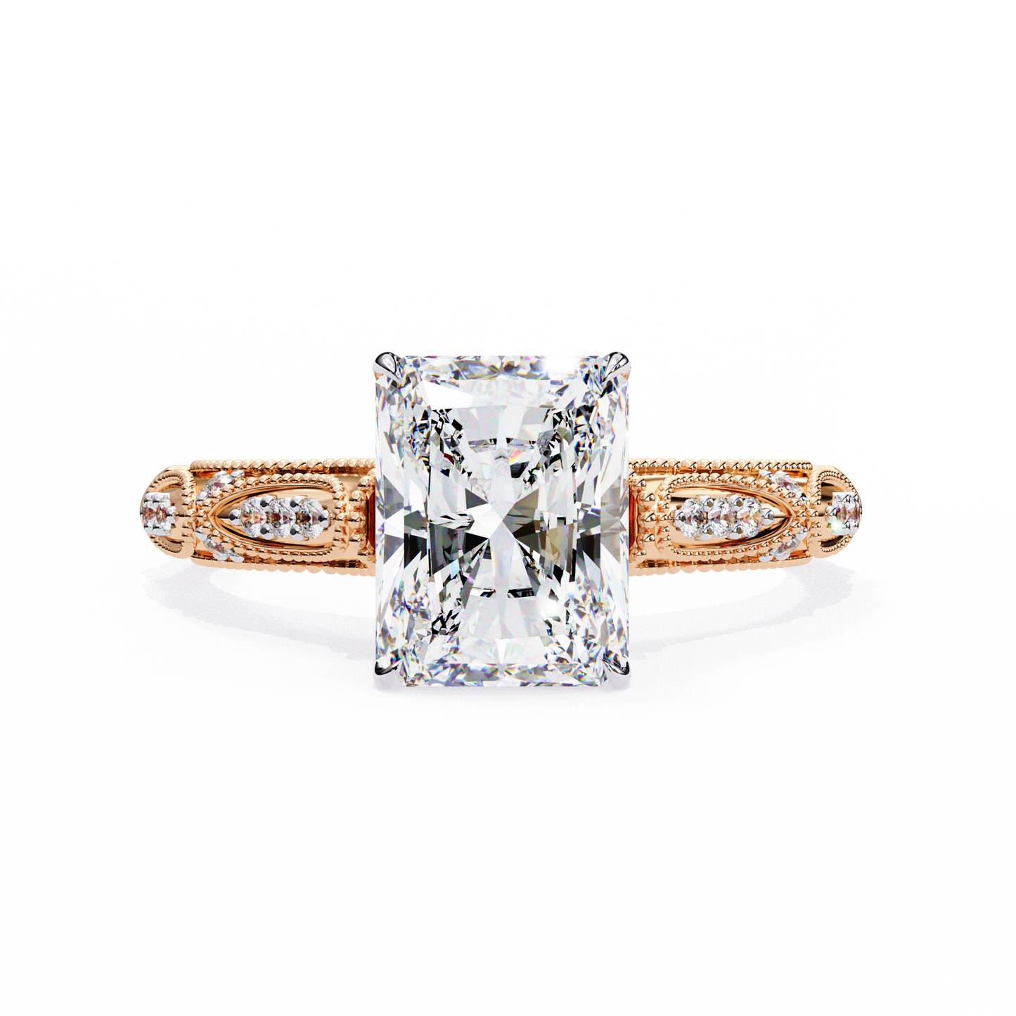 2.50  CT RADIANT Cut Diamond Engagement Ring